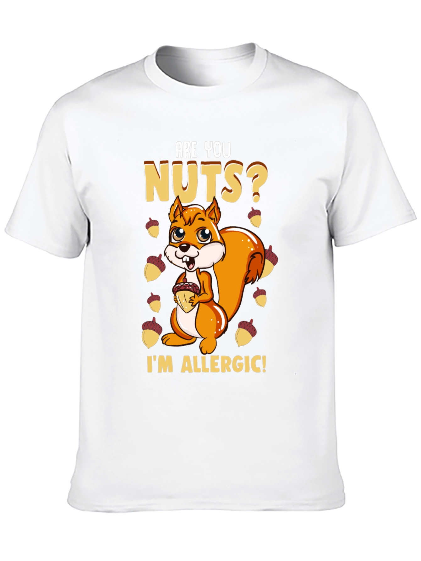 Black Funny Squirrel Nut Allergy T-Shirt view 10