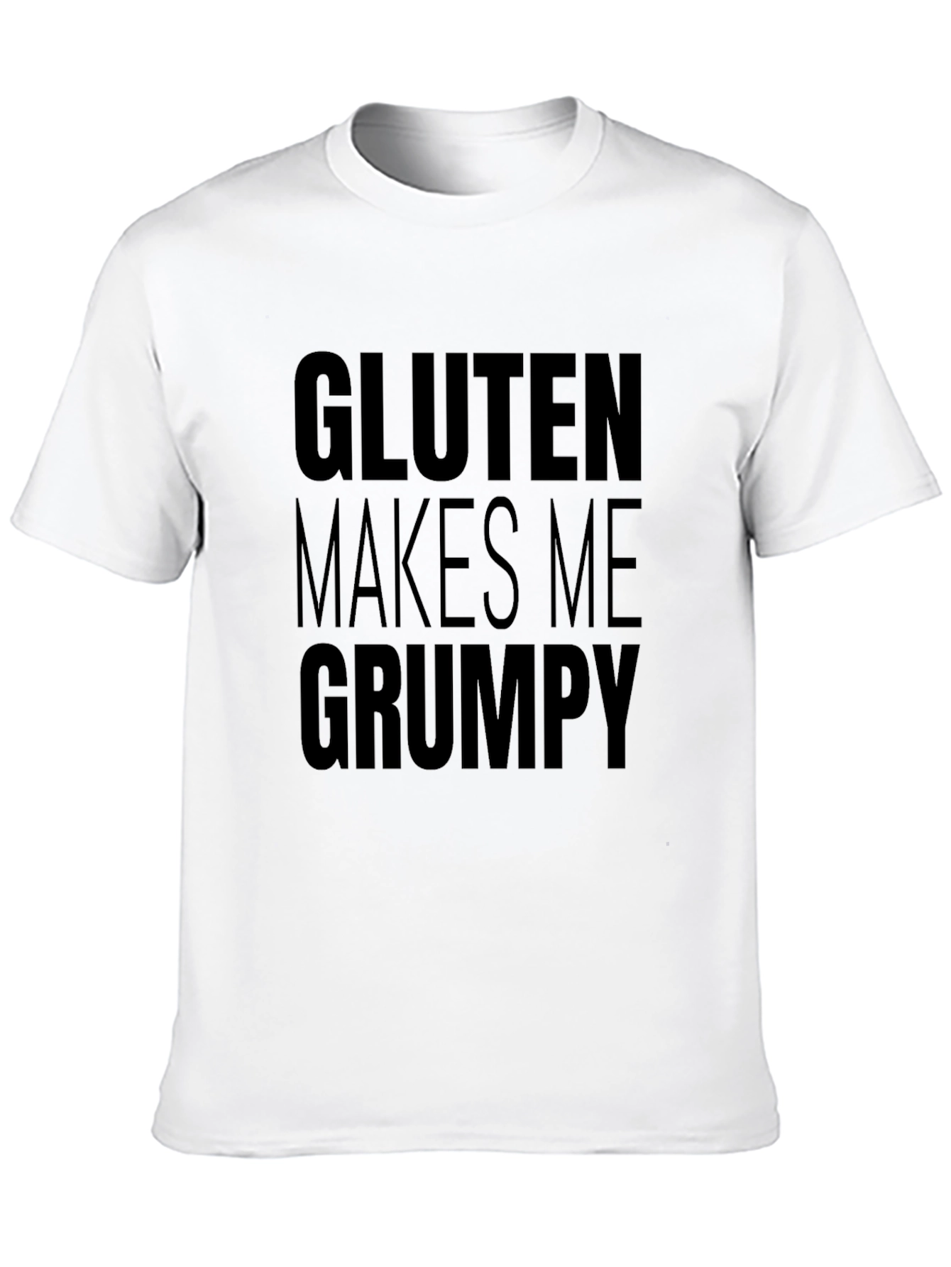 Black Gluten Makes Me Grumpy Tee - Black Shirt view 10