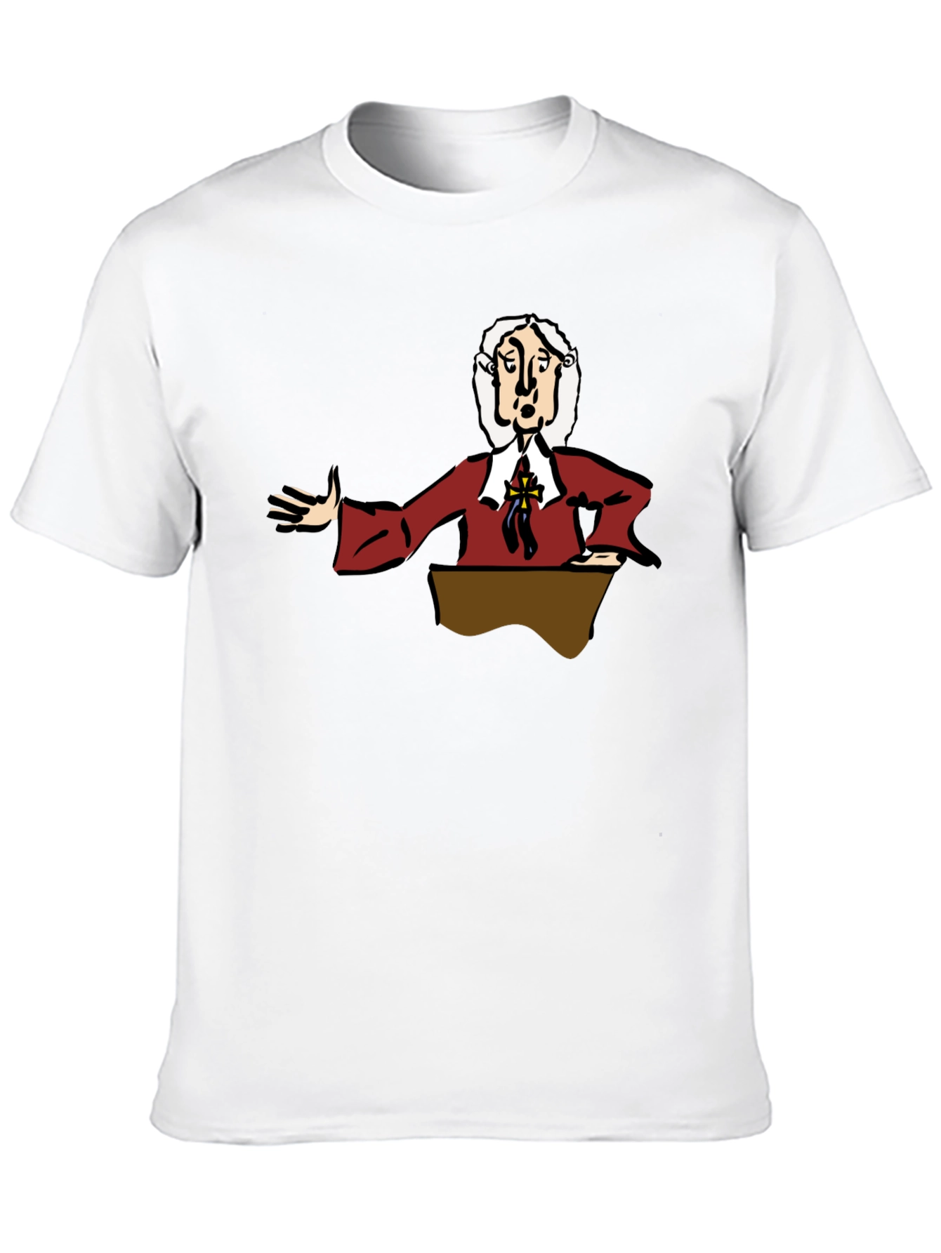 Black Cartoon Preacher Black T-Shirt view 10