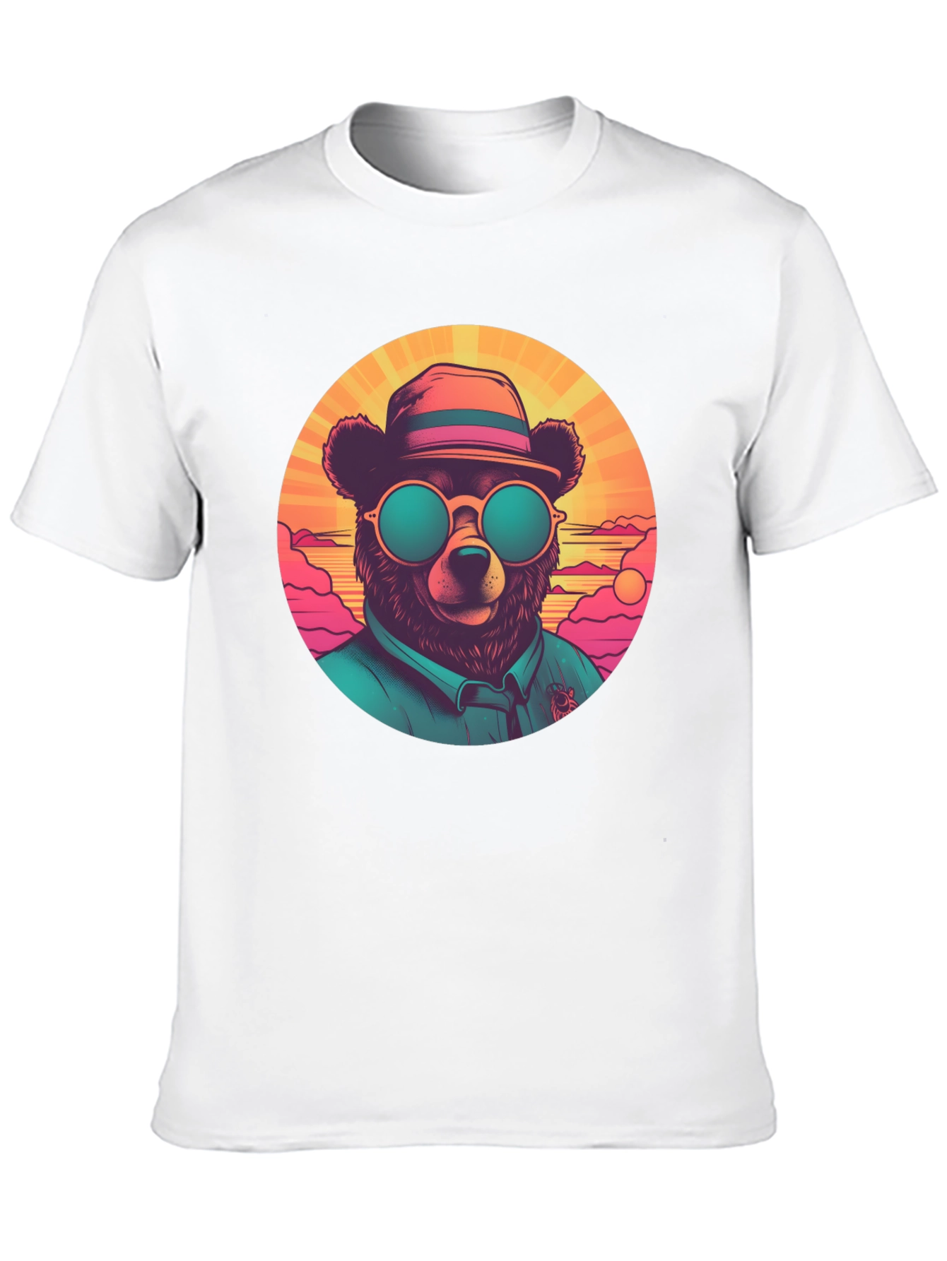 Black Cool Bear Graphic Tee - Retro Style view 10