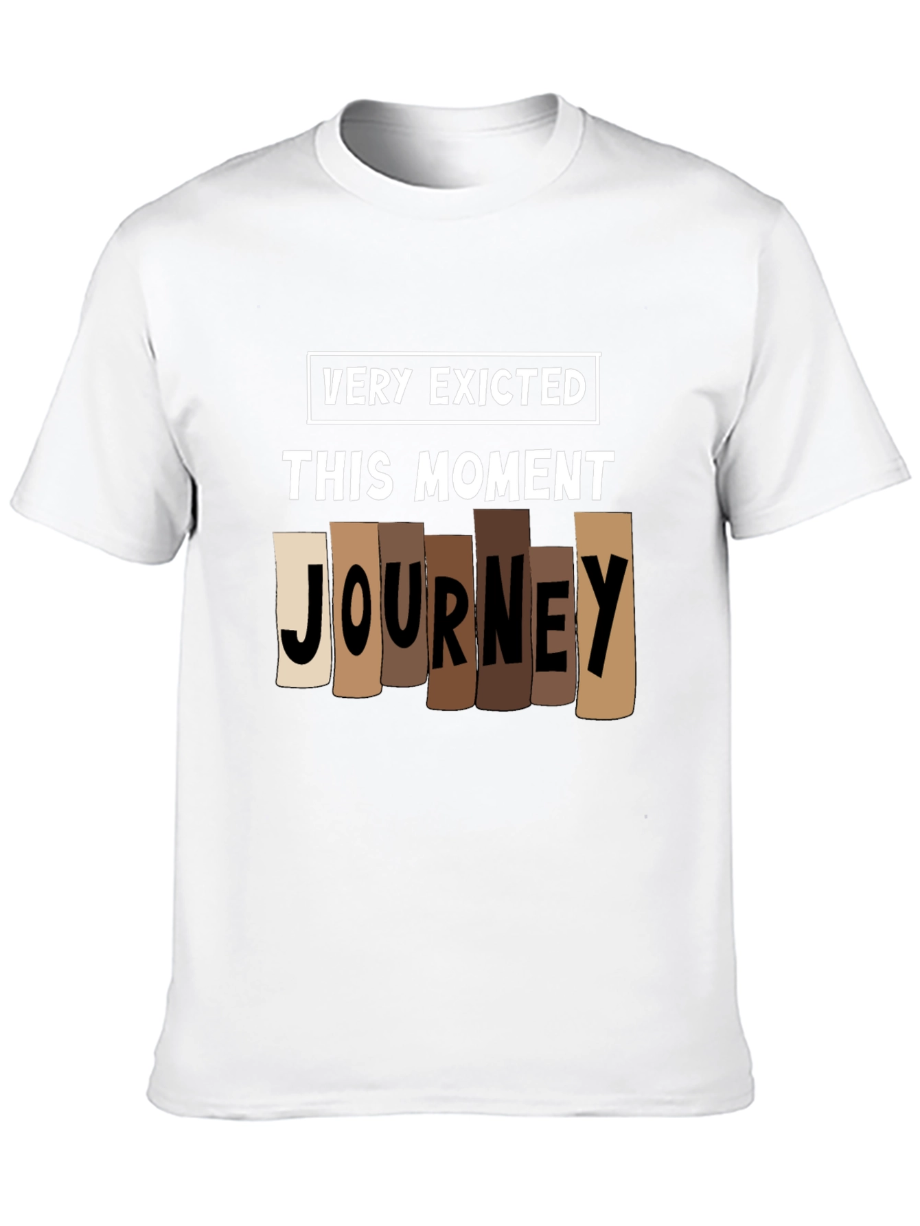 Black Very Exicted This Moment Journey T-Shirt view 10