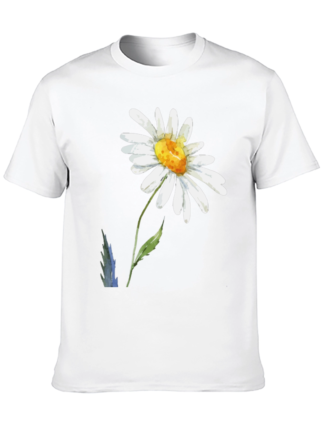 Black Daisy Flower Black T-Shirt view 10