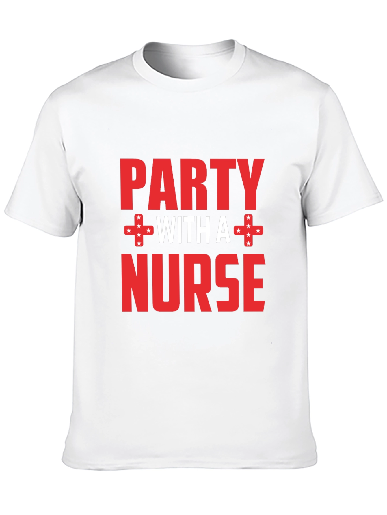Black Party With a Nurse T-Shirt, Novelty Graphic Tee view 10