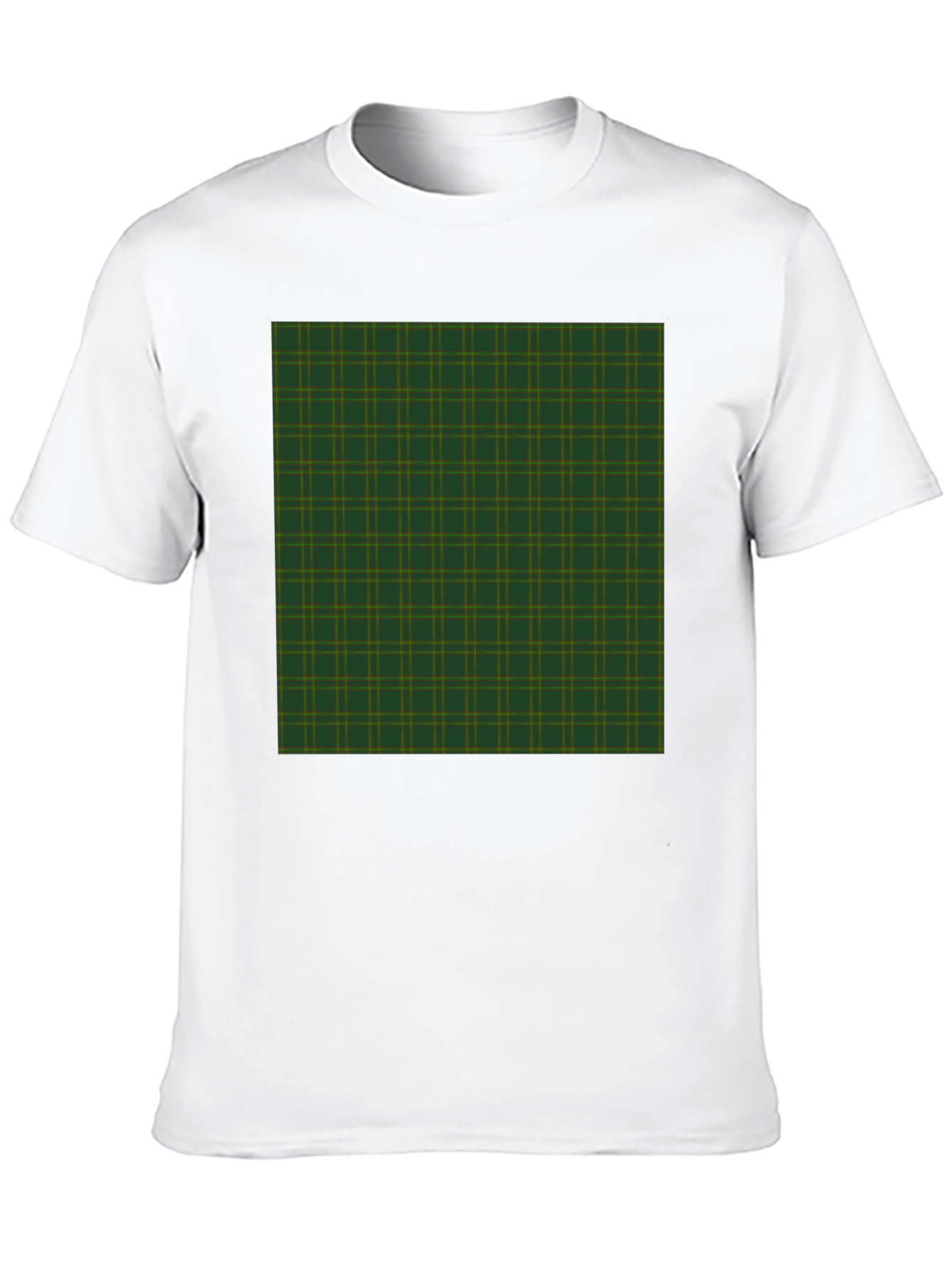 Black Plaid Pattern Graphic Tee - Black view 10