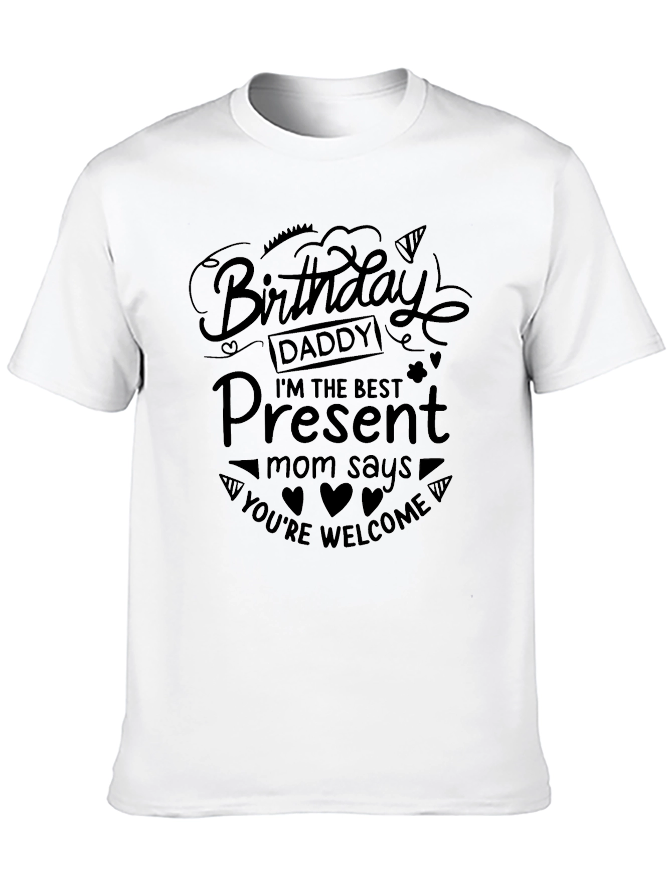 Black Birthday Daddy Present T-Shirt view 10