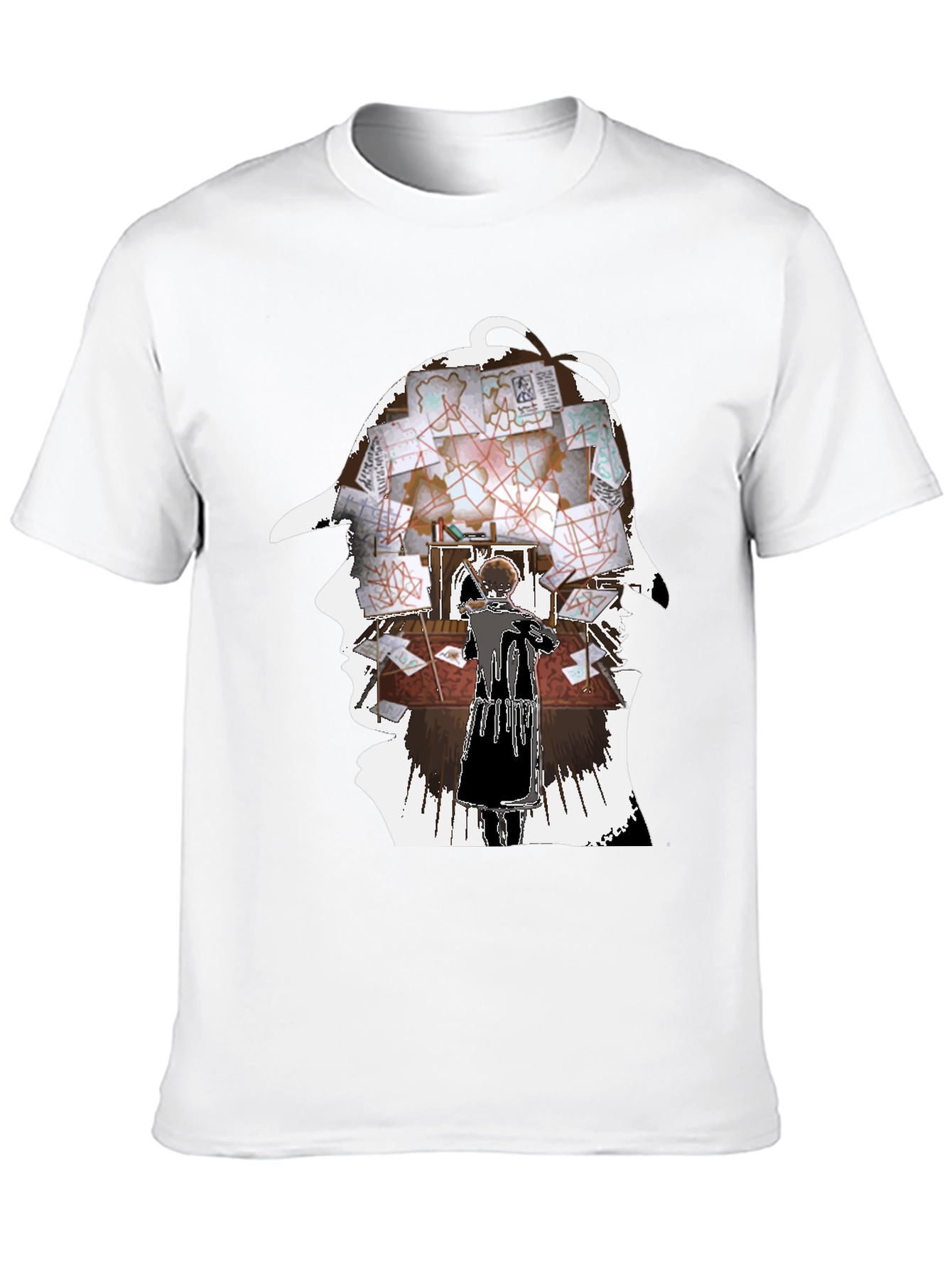 Black Sherlock Holmes Inspired Graphic Tee view 10