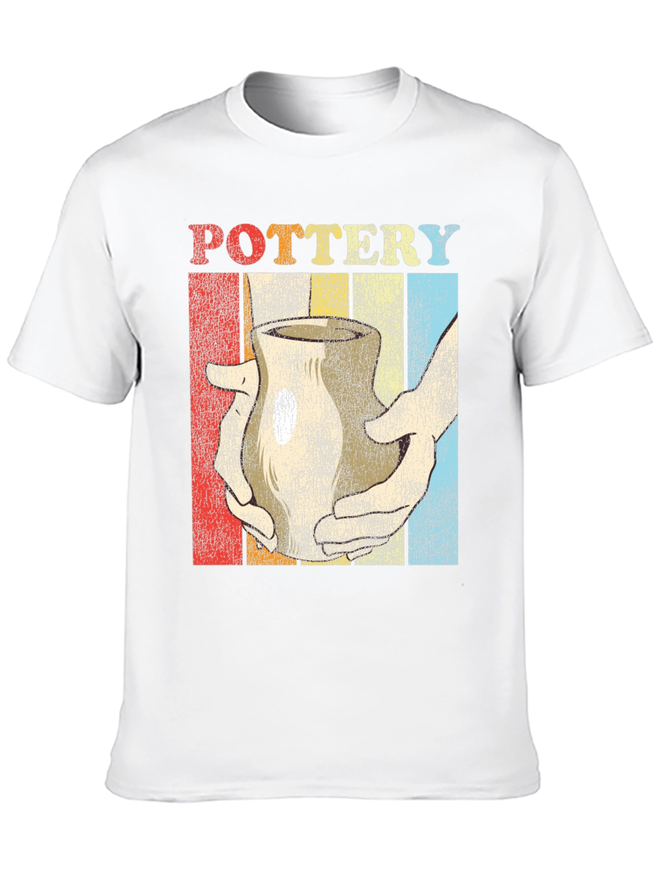 Black Retro Pottery T-Shirt - Vintage Style Ceramic Art Tee view 10