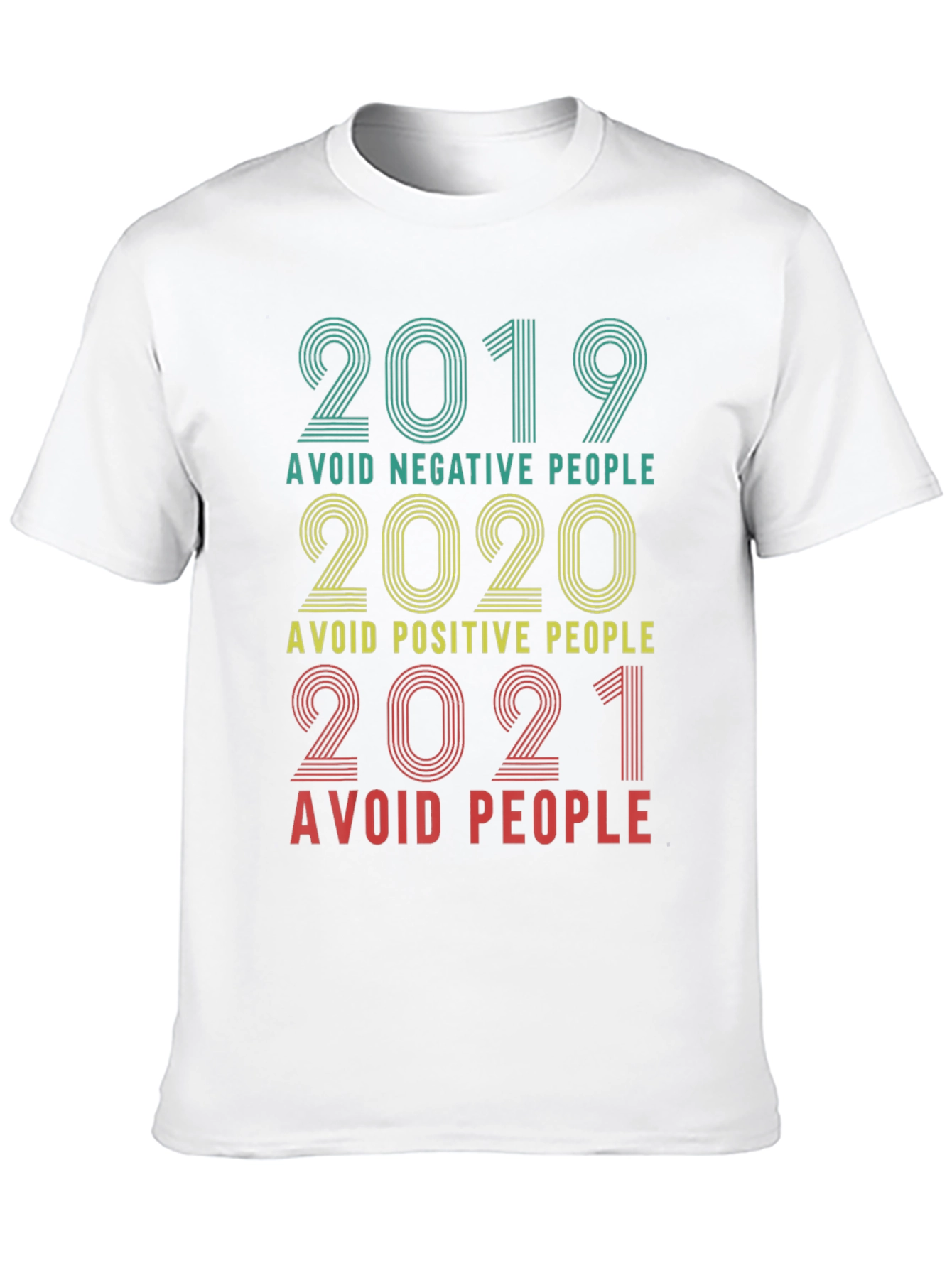Black Avoid People T-Shirt Funny Year Sarcastic Novelty Tee view 10