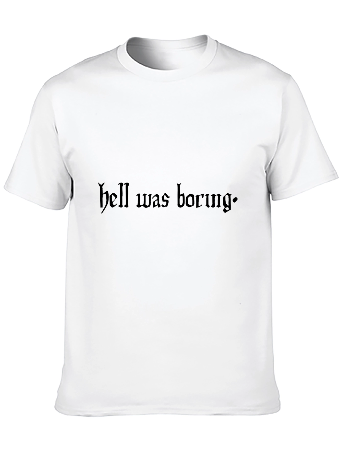 Black Hell Was Boring Graphic Tee - Black T-Shirt view 10