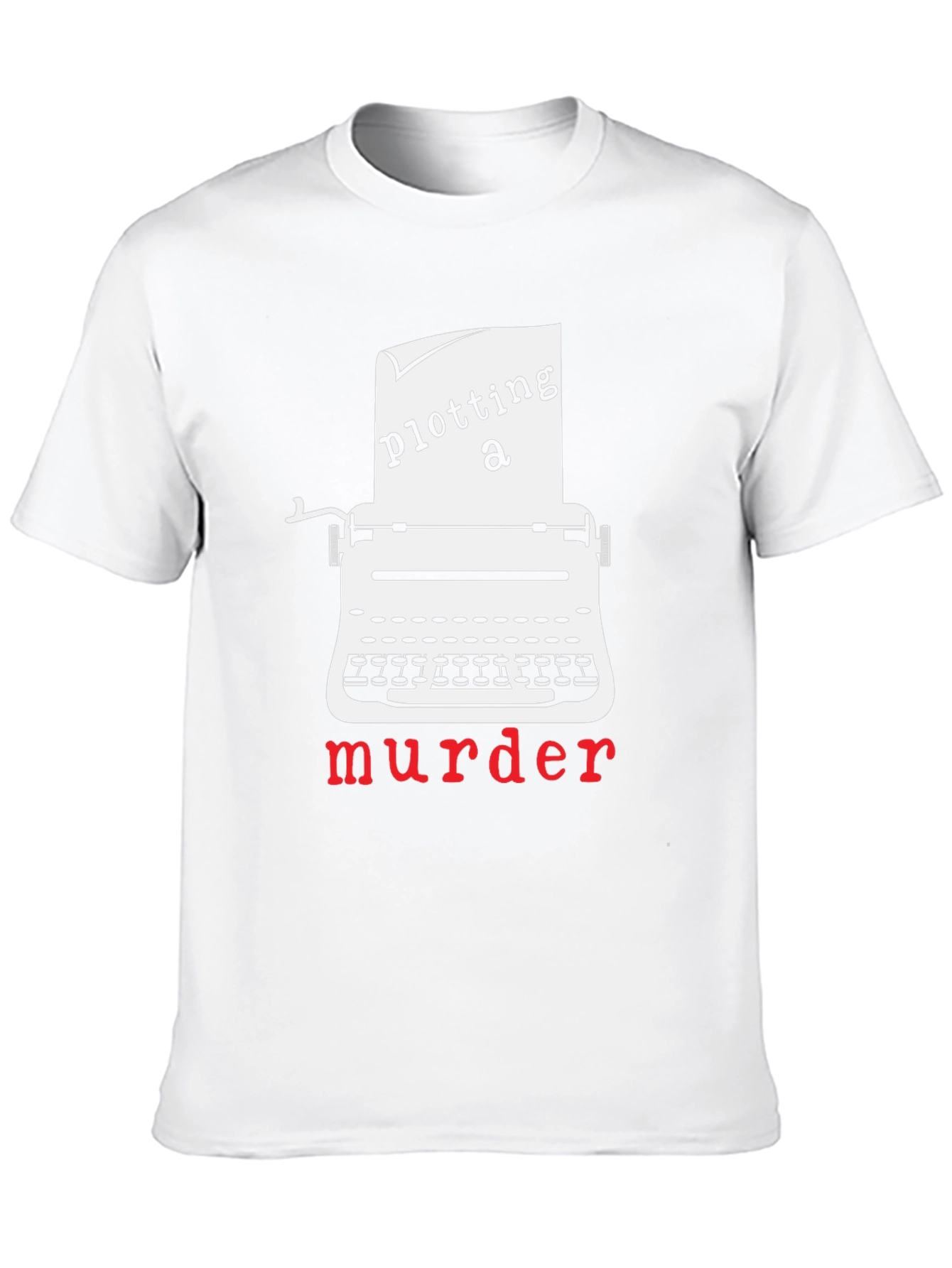 Black Plotting a Murder T-Shirt - Novelty Graphic Tee view 10