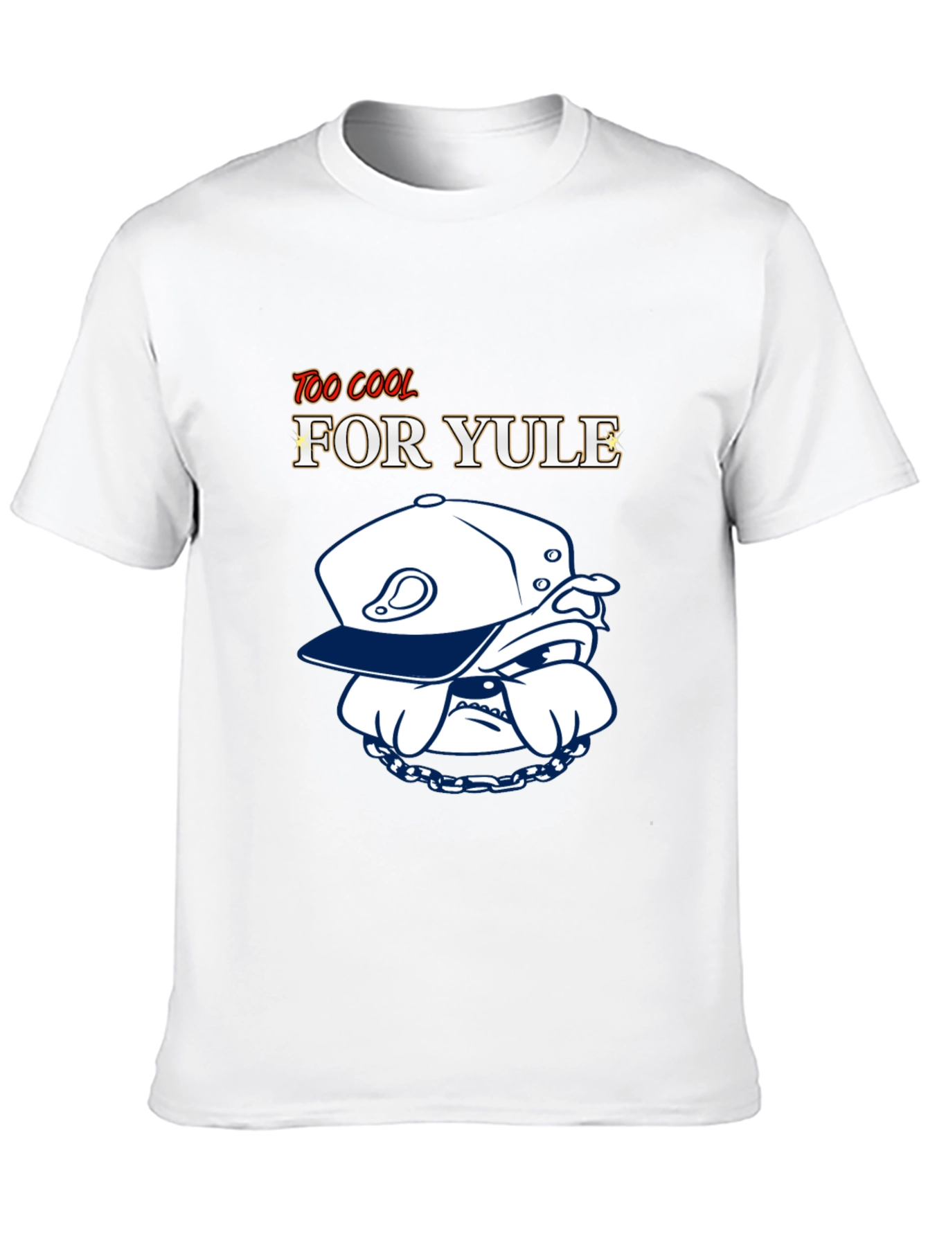 Black Too Cool For Yule T-Shirt: Bulldog Style view 10