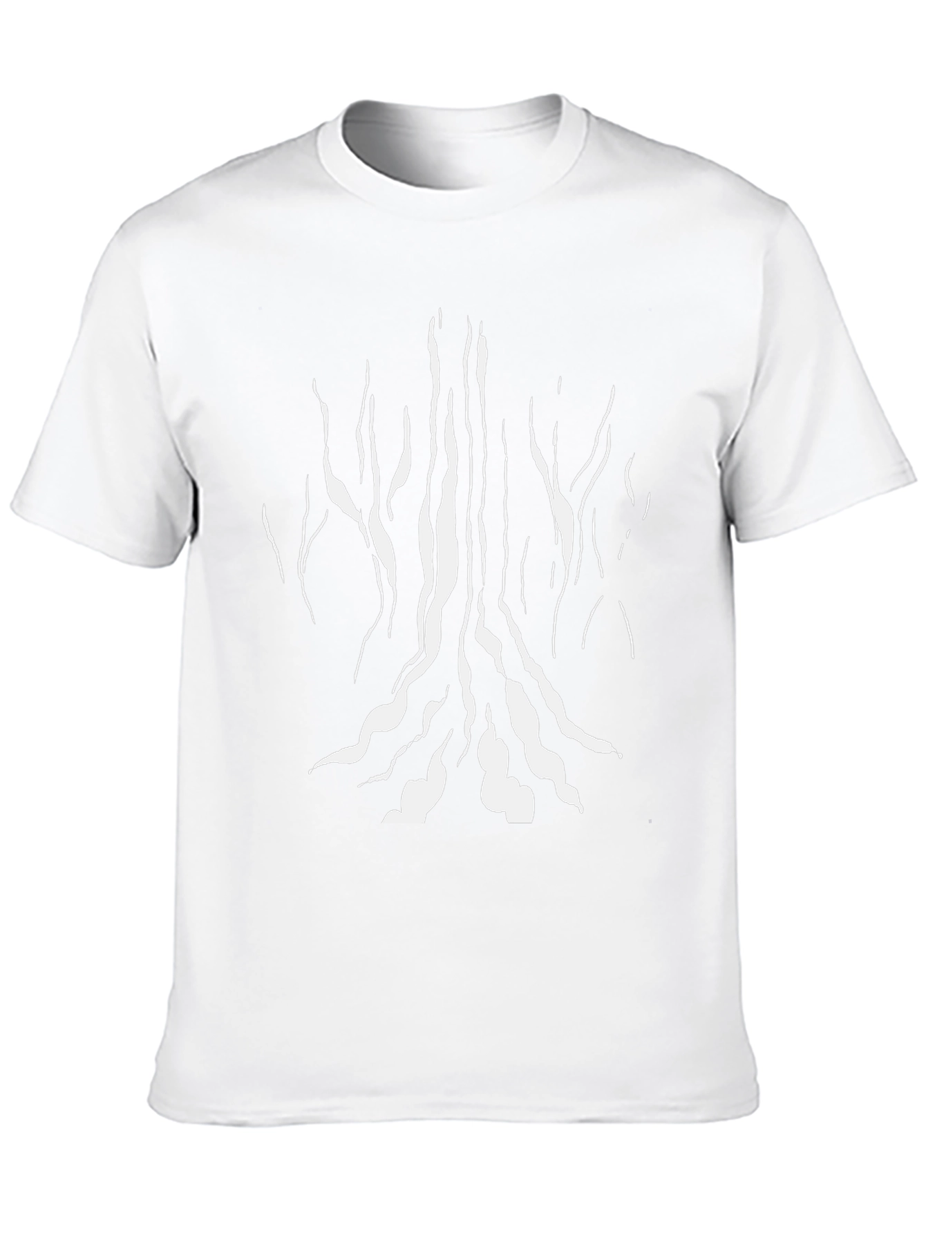 Black Abstract Tree Design Black T-Shirt view 10