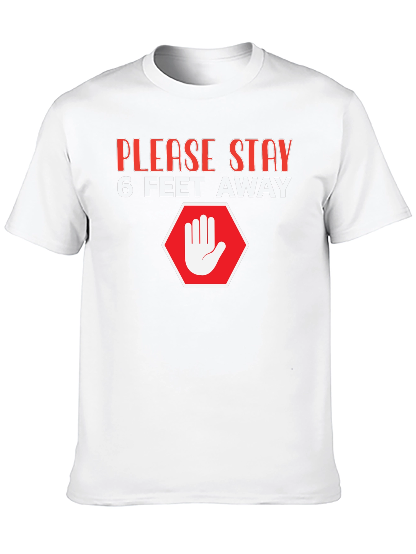 Black Stay Away Graphic Tee - Social Distancing T-Shirt view 10