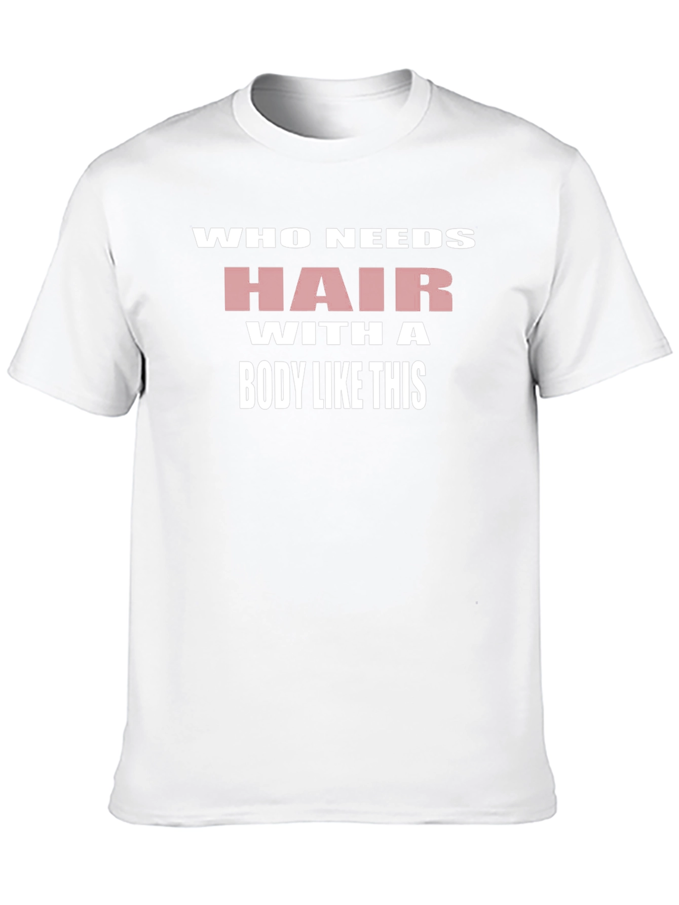 Black Humorous Bald Pride T-Shirt: Who Needs Hair? view 10
