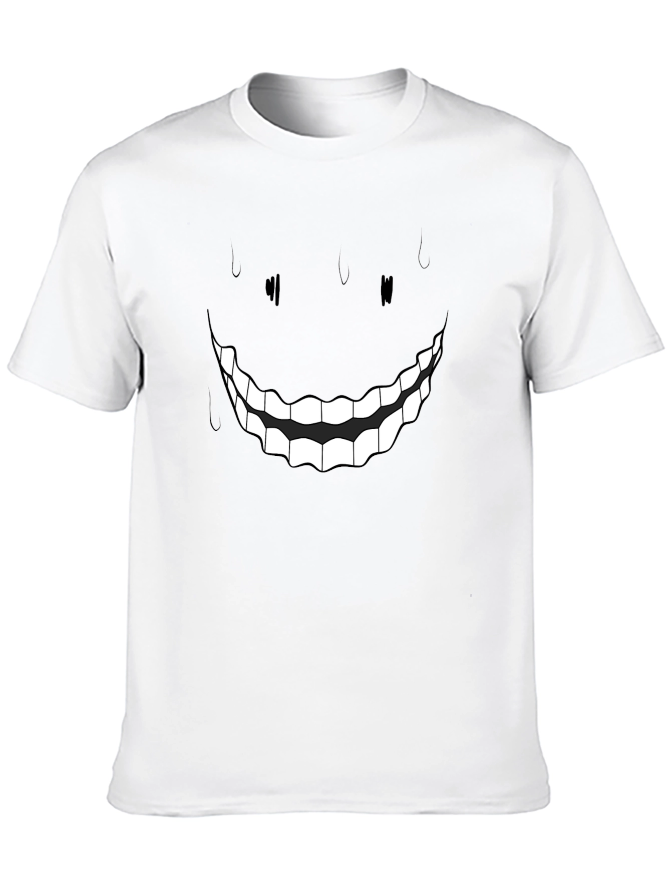 Black Men's Black Smiley Face Graphic Tee view 10