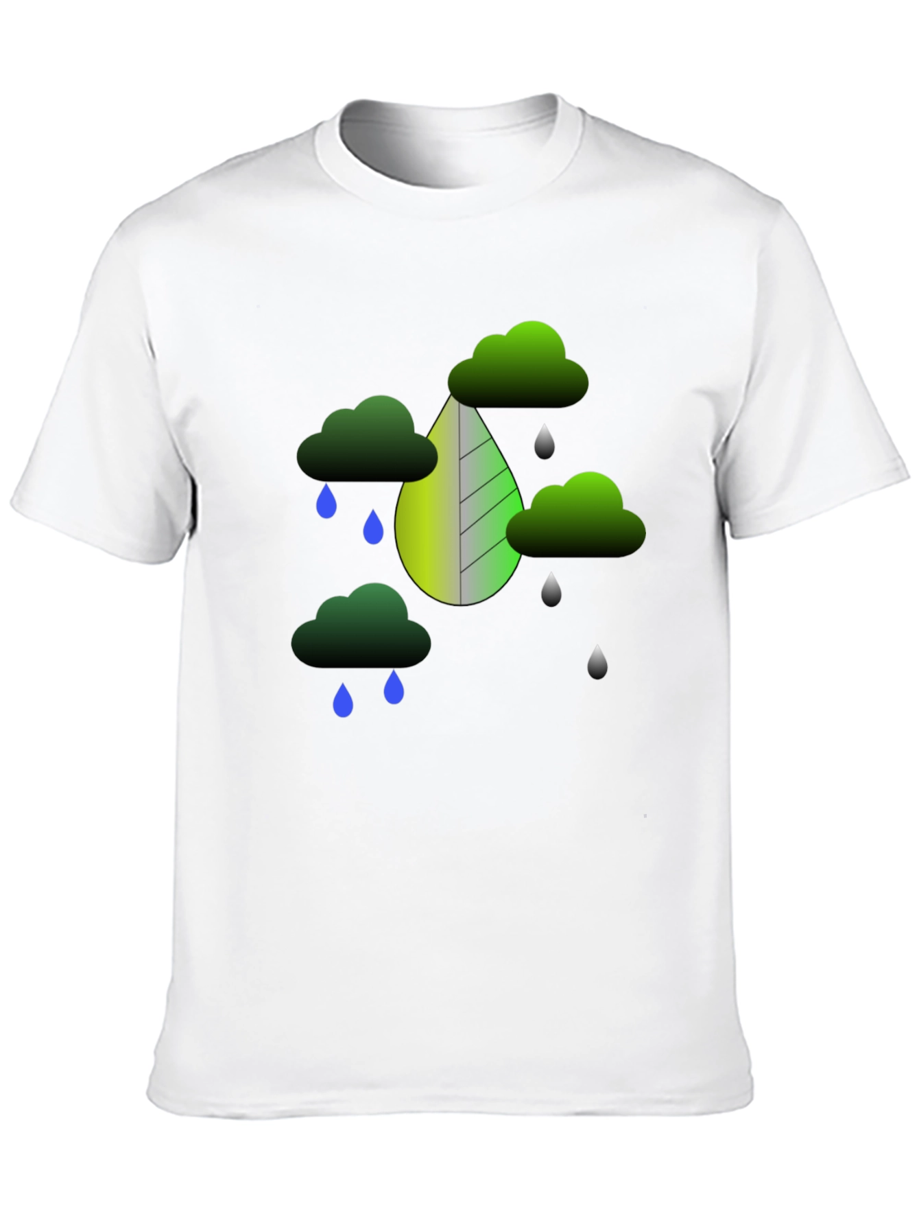 Black Nature-Inspired Graphic Tee view 10