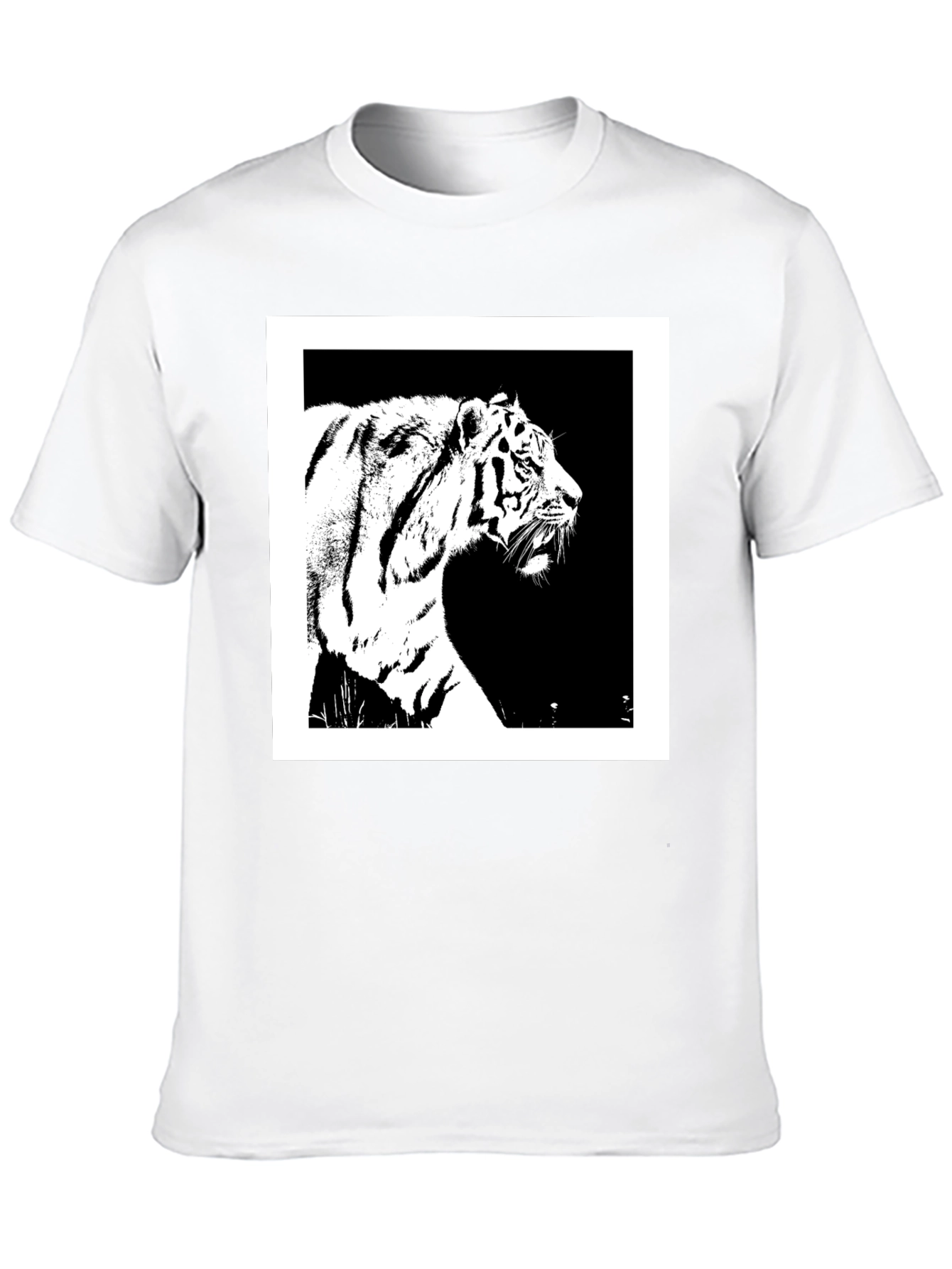 Black Tiger Graphic Tee - Black Cotton Shirt view 10