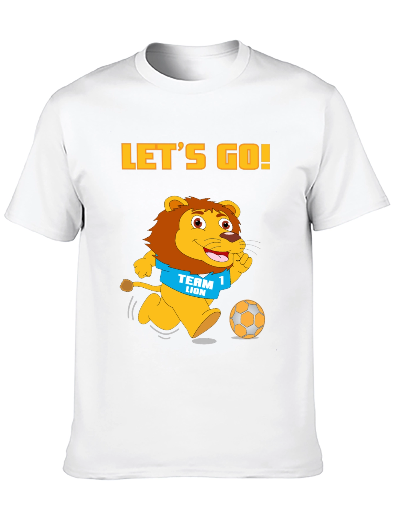 Black Let's Go Team Lion T-Shirt - Black Cotton Graphic Tee view 10