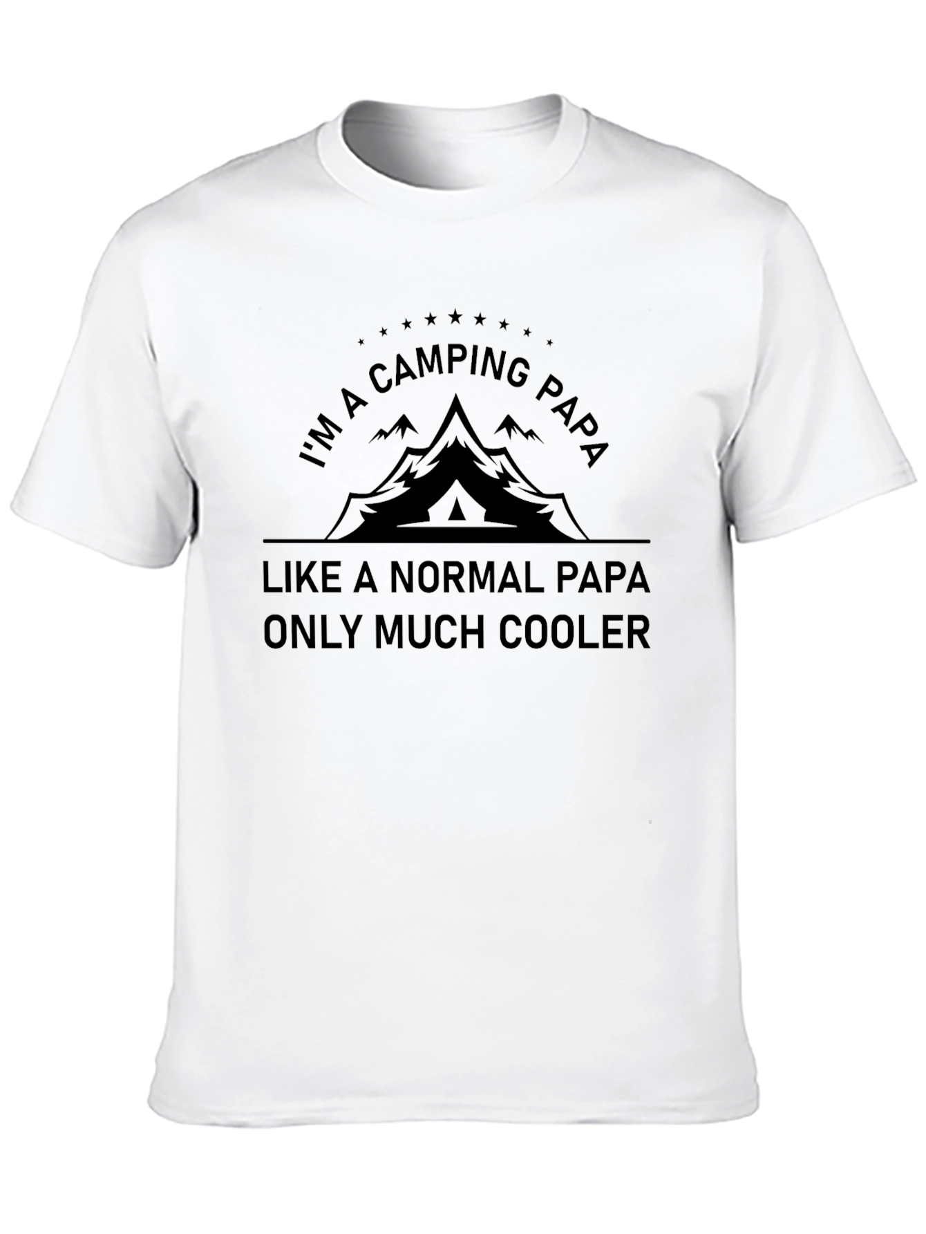Black Camping Papa T-Shirt - Funny Gift for Outdoors Dad view 10
