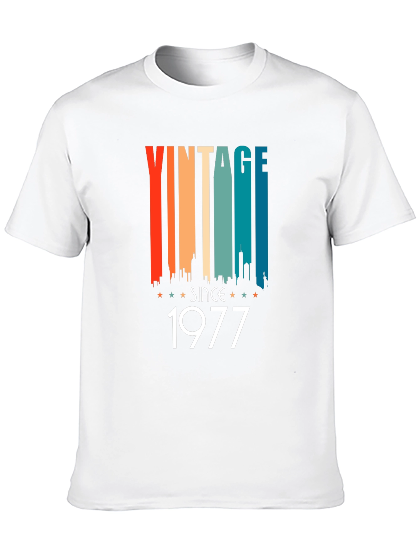 Black Vintage Since 1977 Retro Style T-Shirt view 10