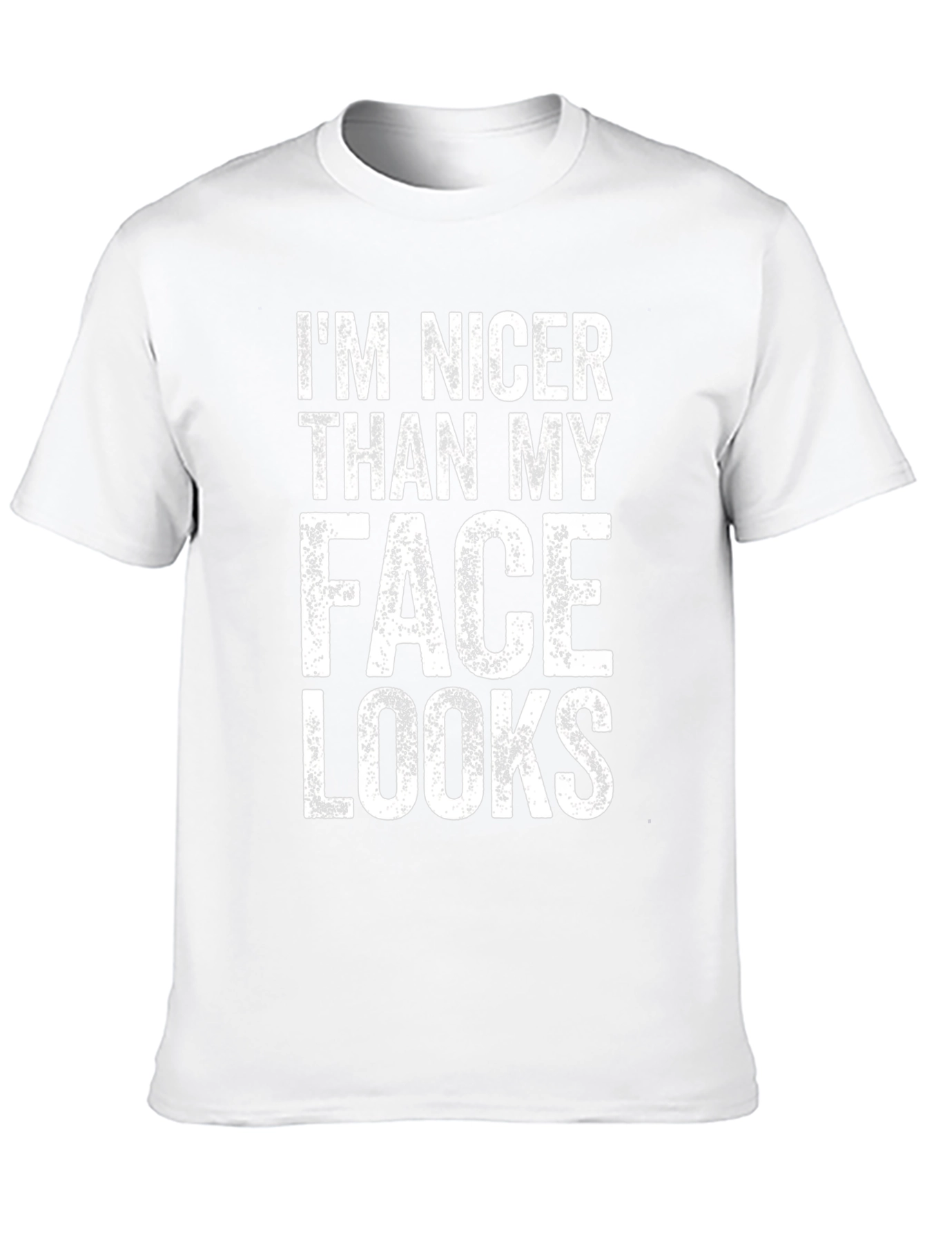 Black I'm Nicer Than My Face Looks T-Shirt view 10