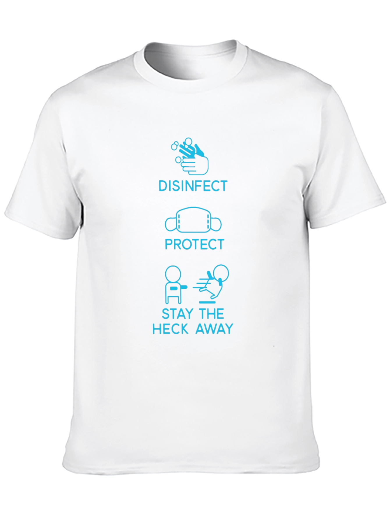Black Disinfect Protect Stay Away Novelty T-Shirt view 10