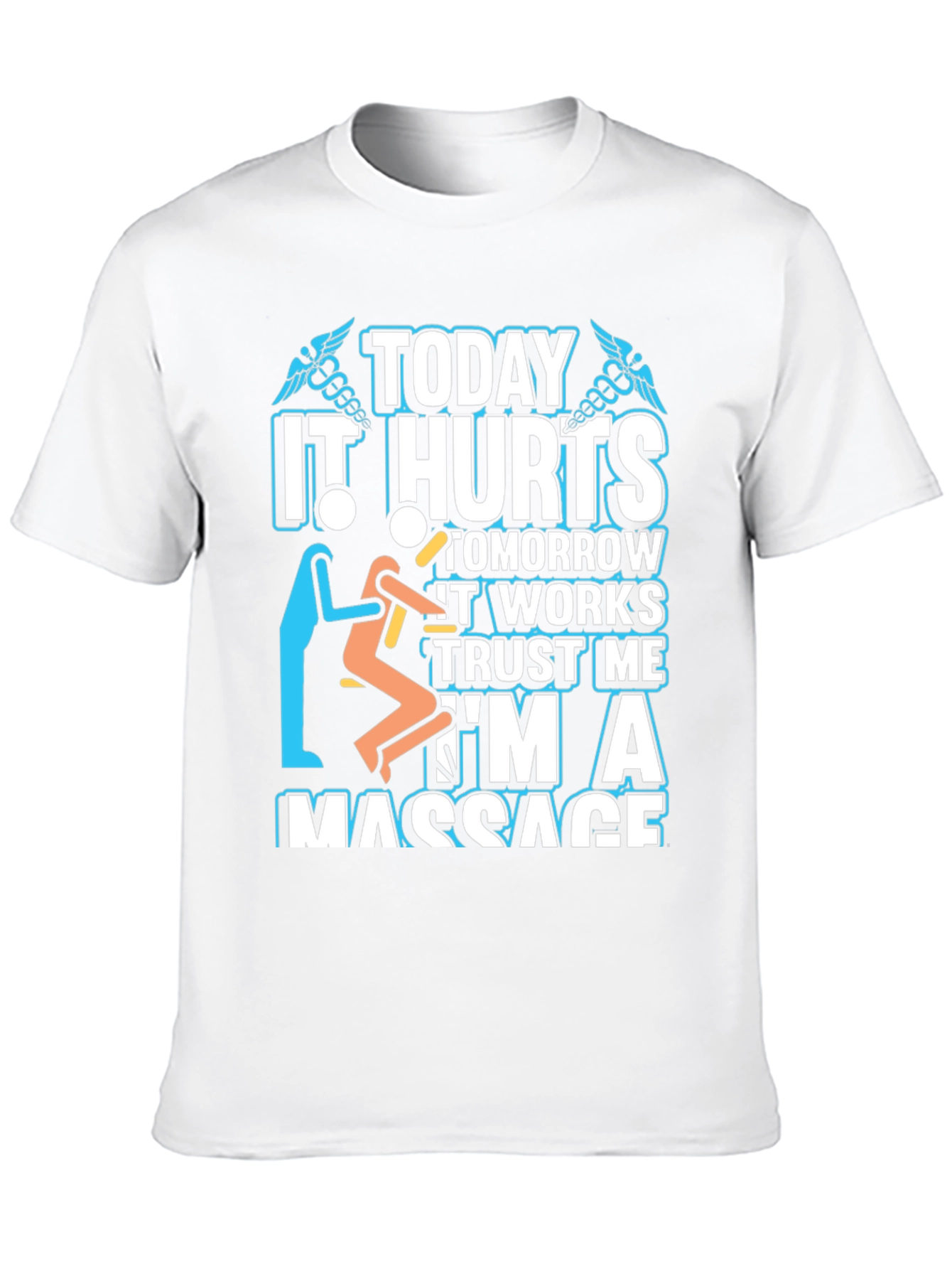 Black Massage Therapist T-Shirt - Today It Hurts view 10