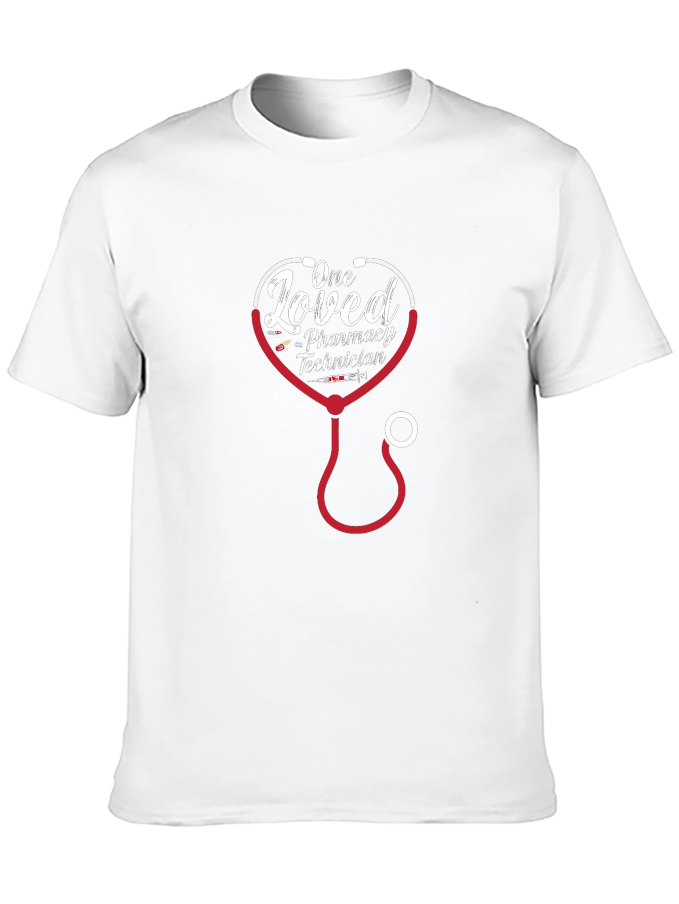 Black One Loved Pharmacy Technician Graphic Tee view 10