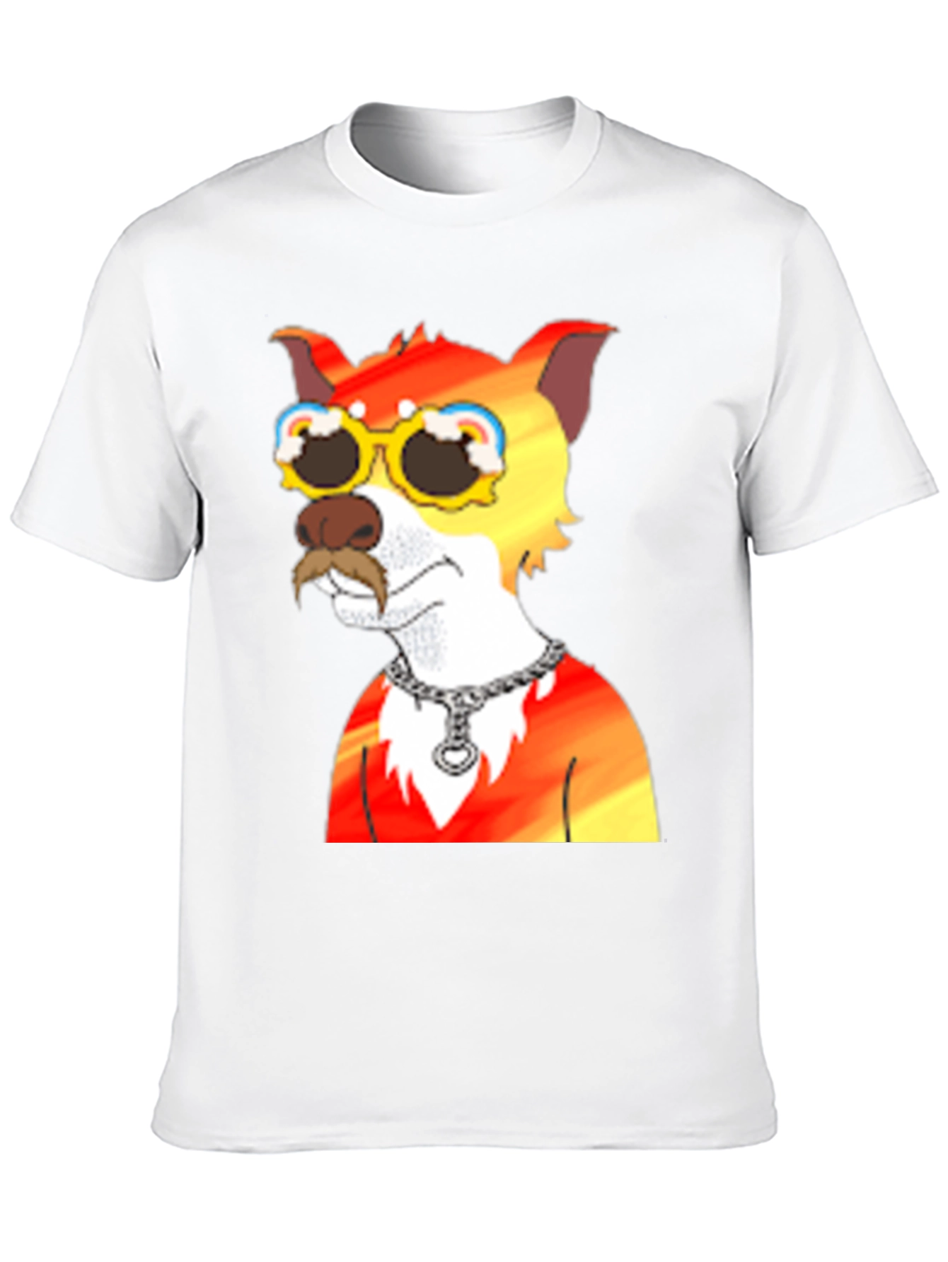 Black Cool Cartoon Dog Graphic Tee - Black view 10