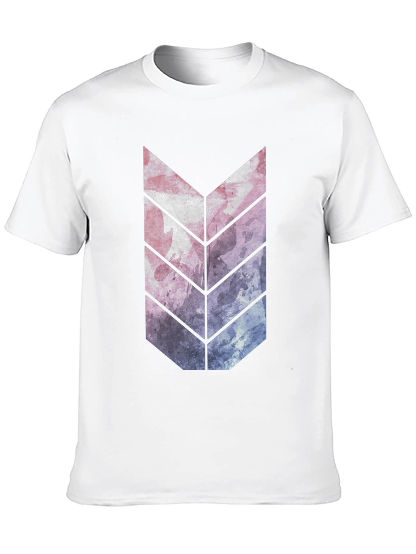 Black Abstract Arrow Graphic Tee - Black Cotton Blend view 10