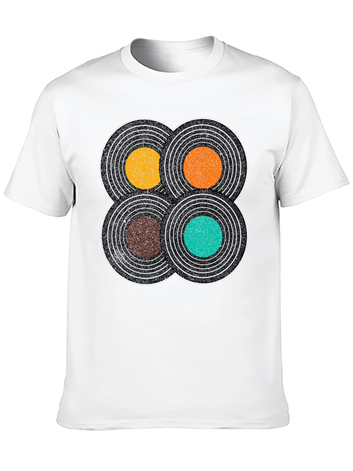 Black Retro Record T-Shirt: Vintage Vinyl Design Tee view 10
