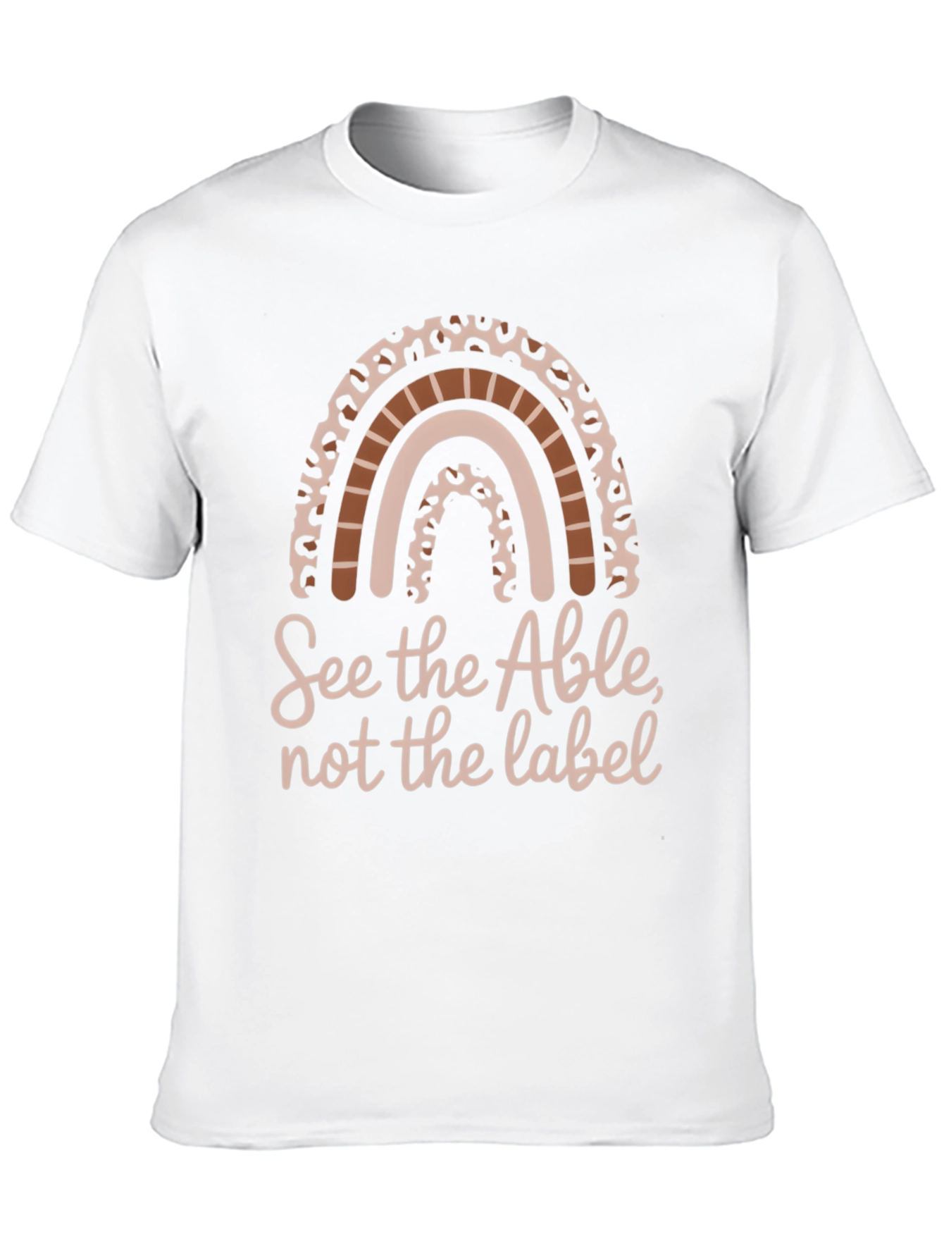 Black See The Able T-Shirt - Inspirational Rainbow Graphic Tee view 10