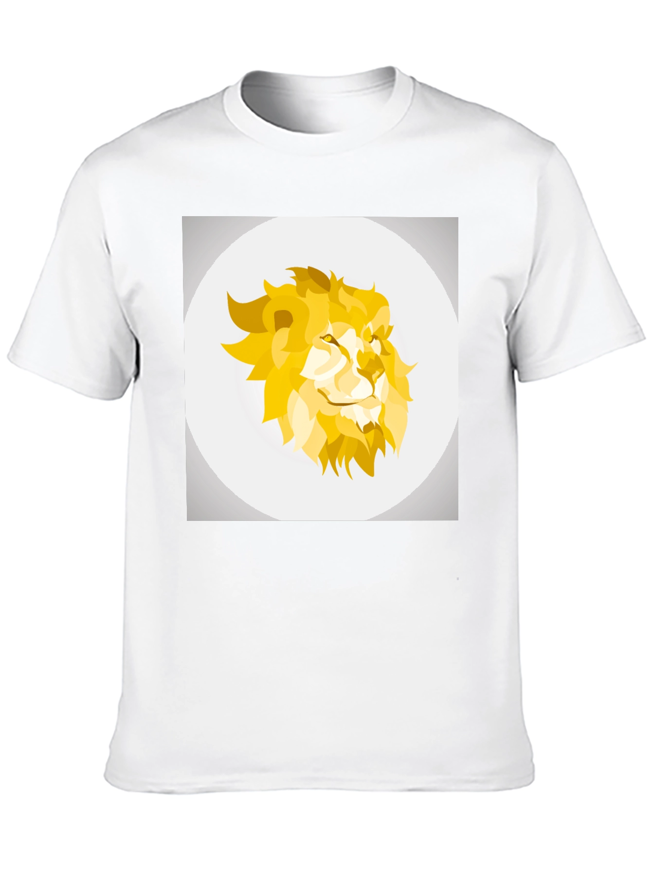 Black Geometric Lion Head Graphic Tee - Black view 10