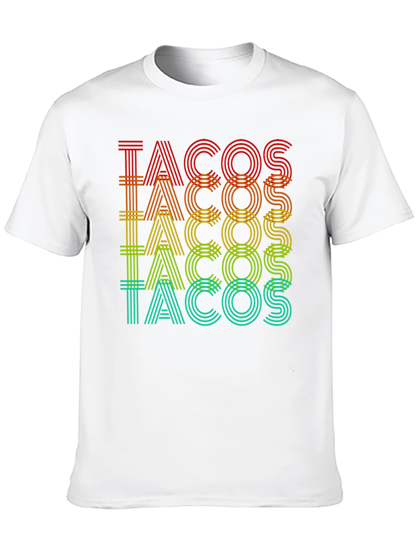 Black Tacos Graphic Print Crew Neck T-Shirt view 10