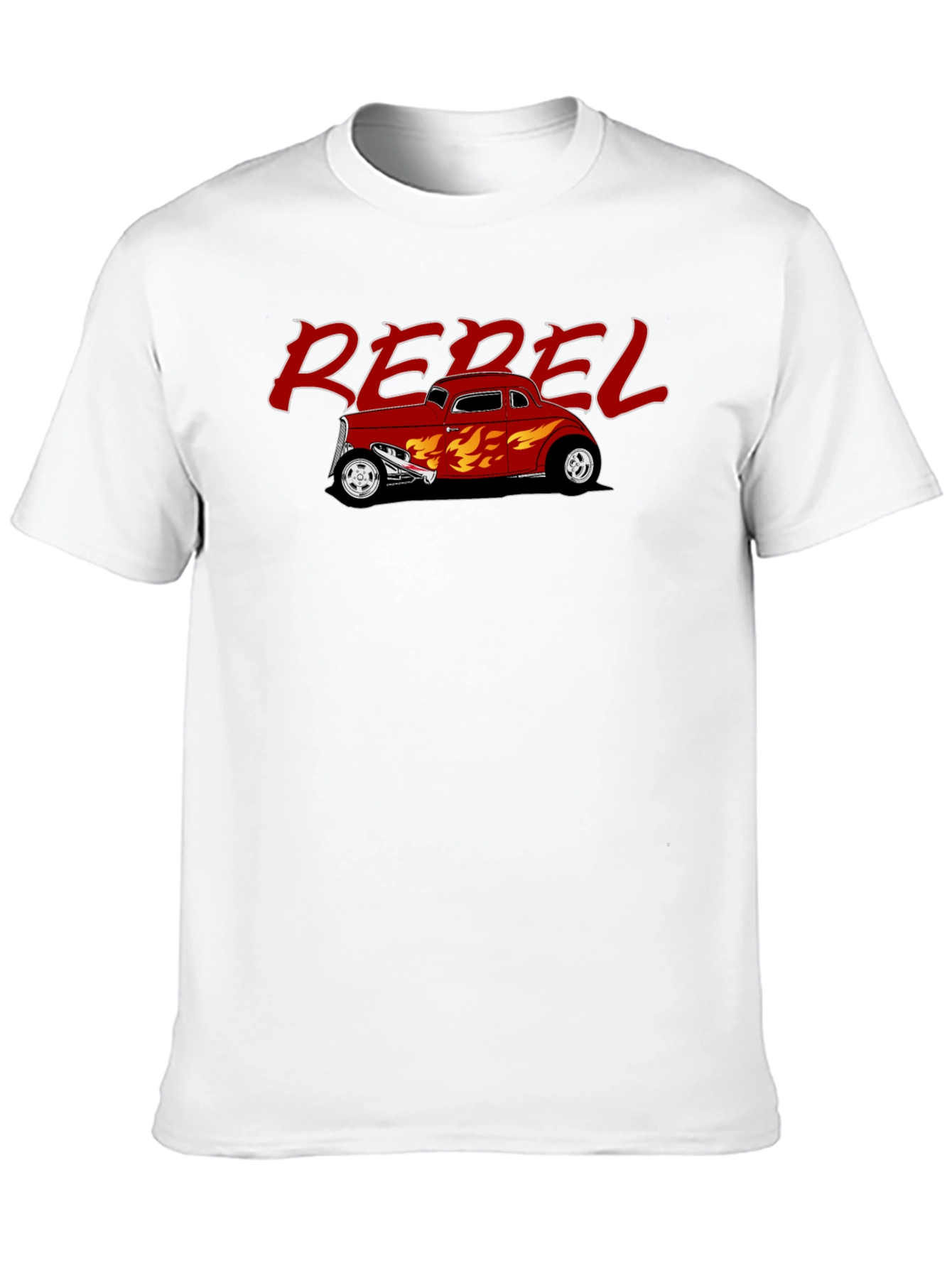 Black Rebel Hot Rod Flames Graphic T-Shirt view 10