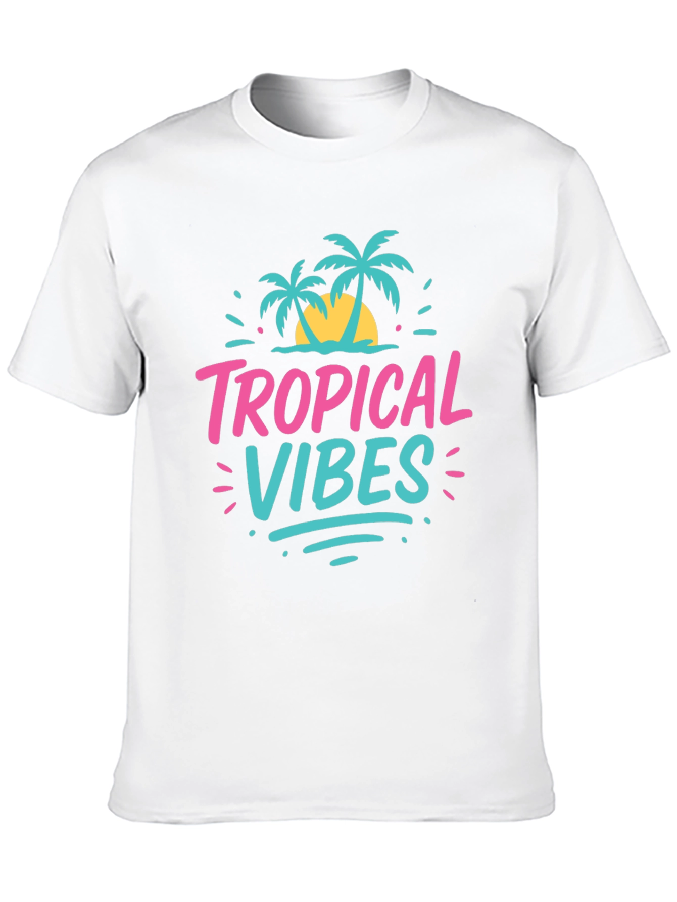 Black Tropical Vibes Graphic Tee - Summer Ready! view 10
