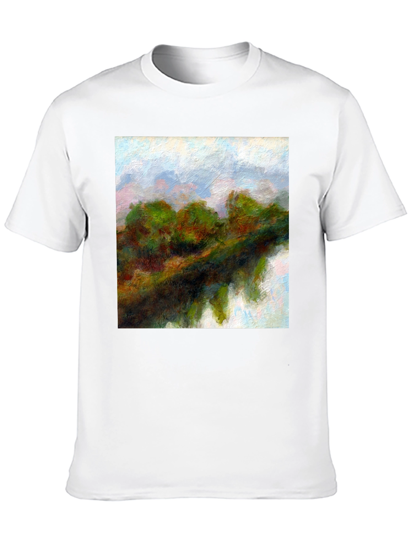 Black Abstract Landscape Graphic Tee view 10