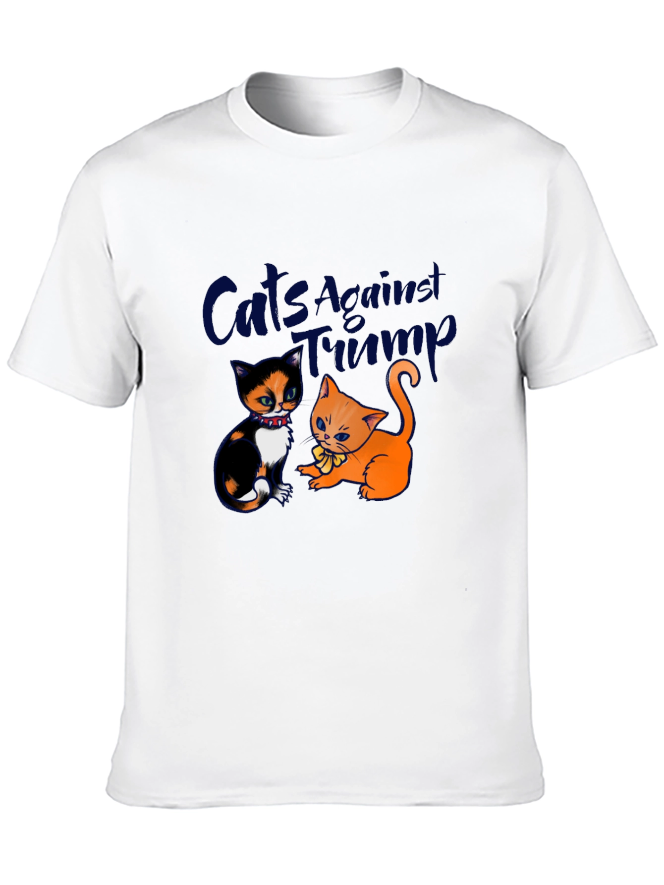 Black Cats Against Trump Novelty Graphic Tee view 10