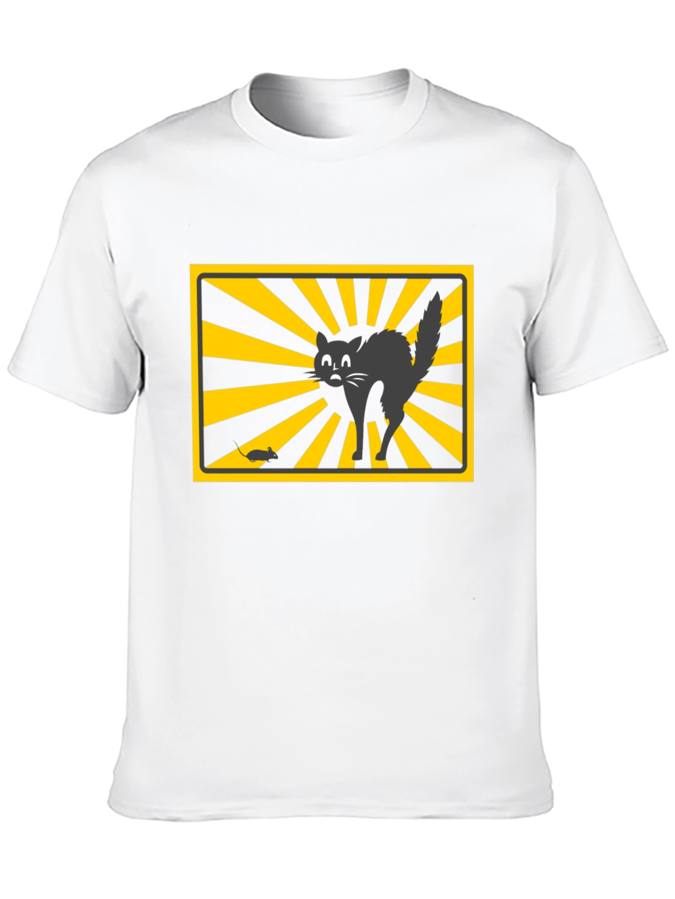 Black Funny Black Cat Warning T-Shirt view 10