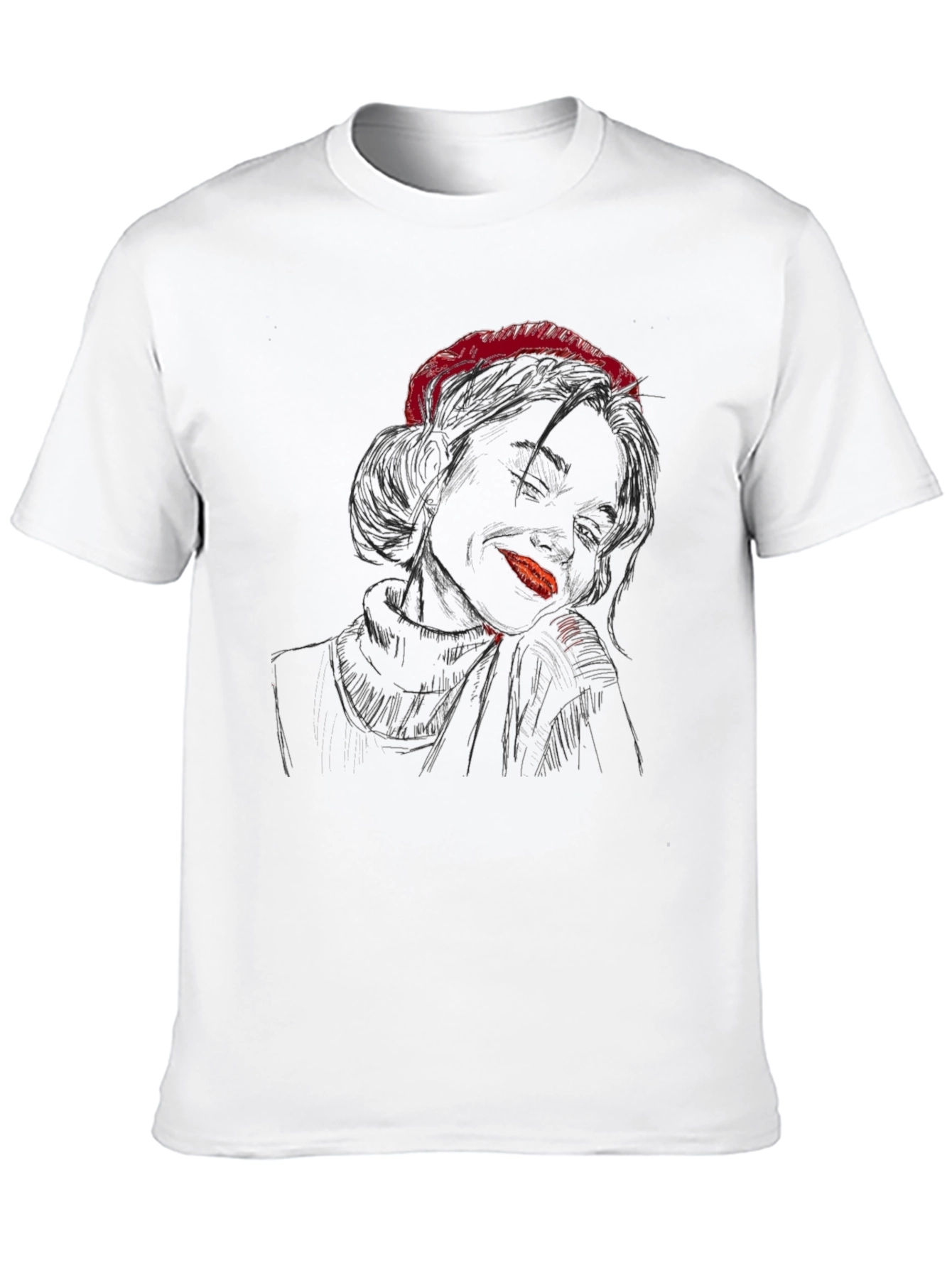 Black Sketch Art Graphic T-Shirt - Casual Black Tee view 10