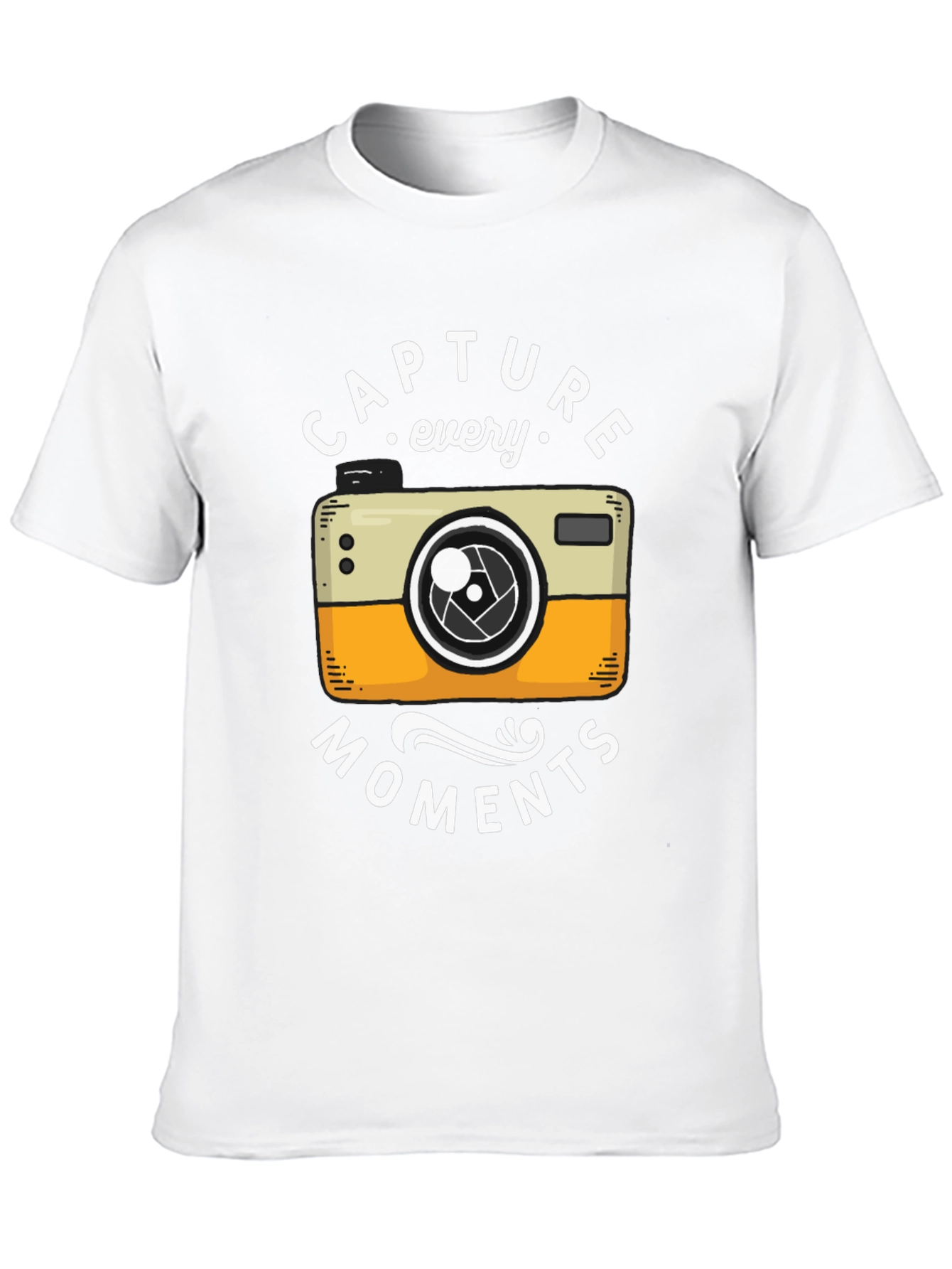 Black Capture Every Moment Camera Graphic T-Shirt view 10