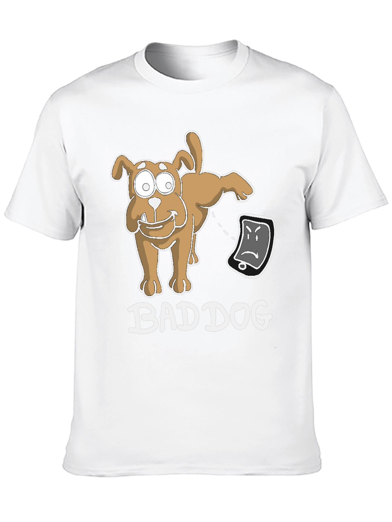 Black Bad Dog Funny T-Shirt view 10