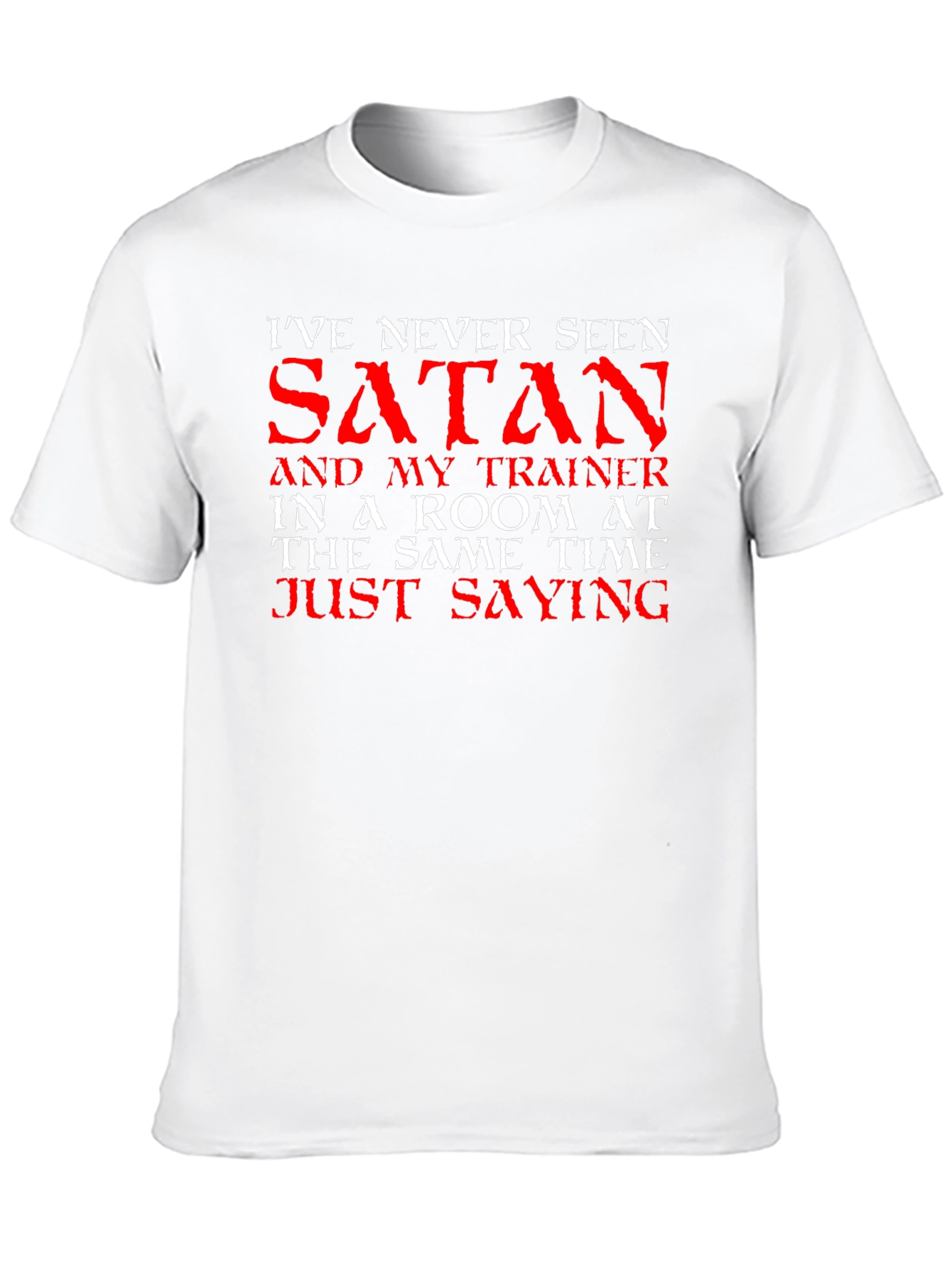 Black Satan Trainer Funny T-Shirt view 10