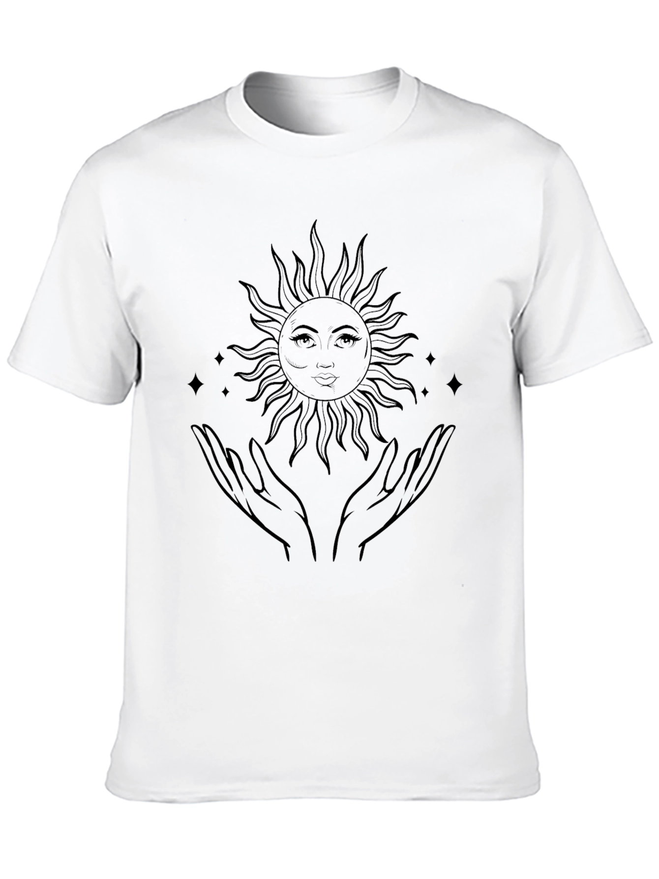 Black Mystic Sun Hands Graphic Tee - Black view 10