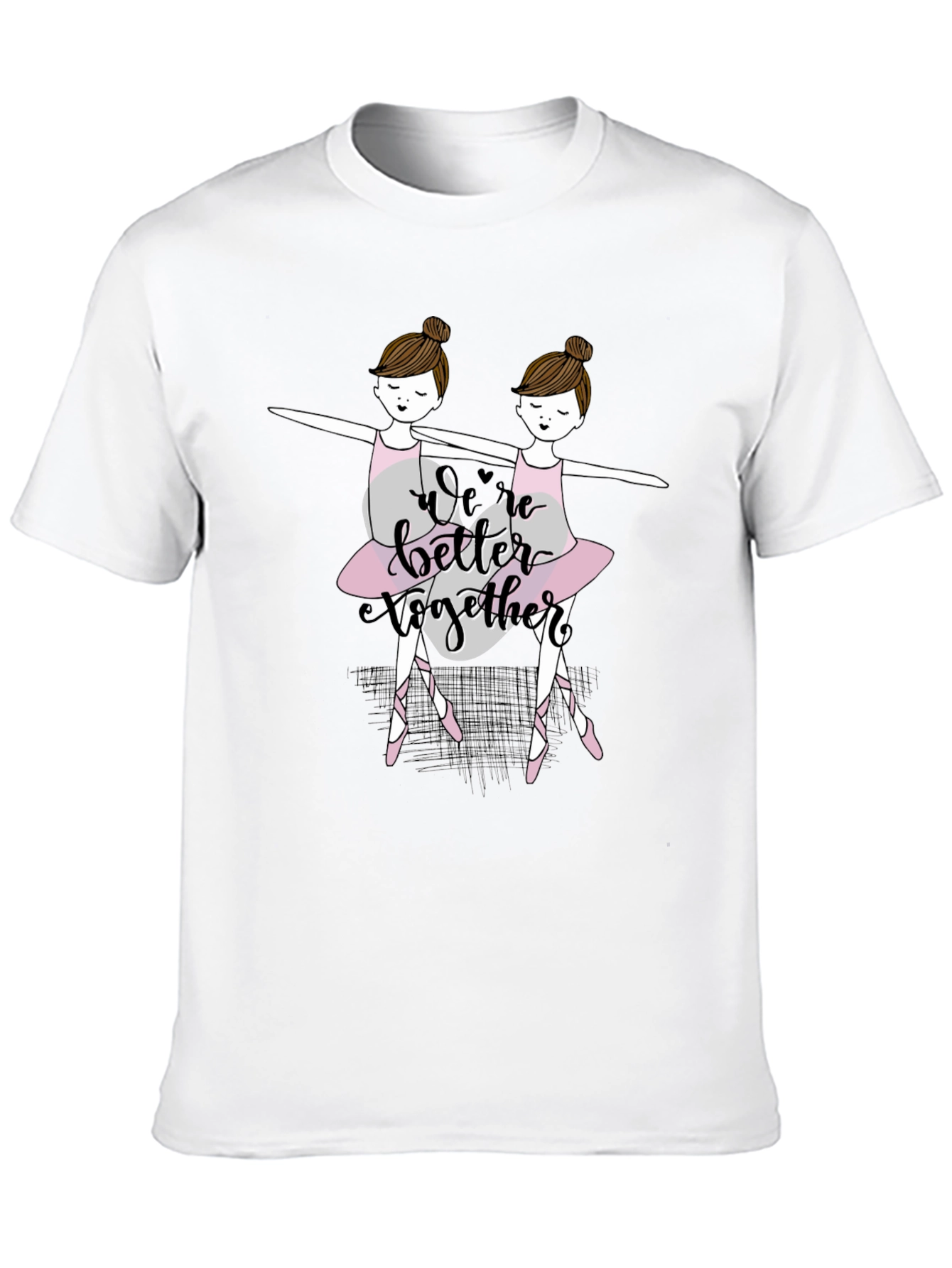 Black Ballerina Twin Dance Graphic T-Shirt view 10