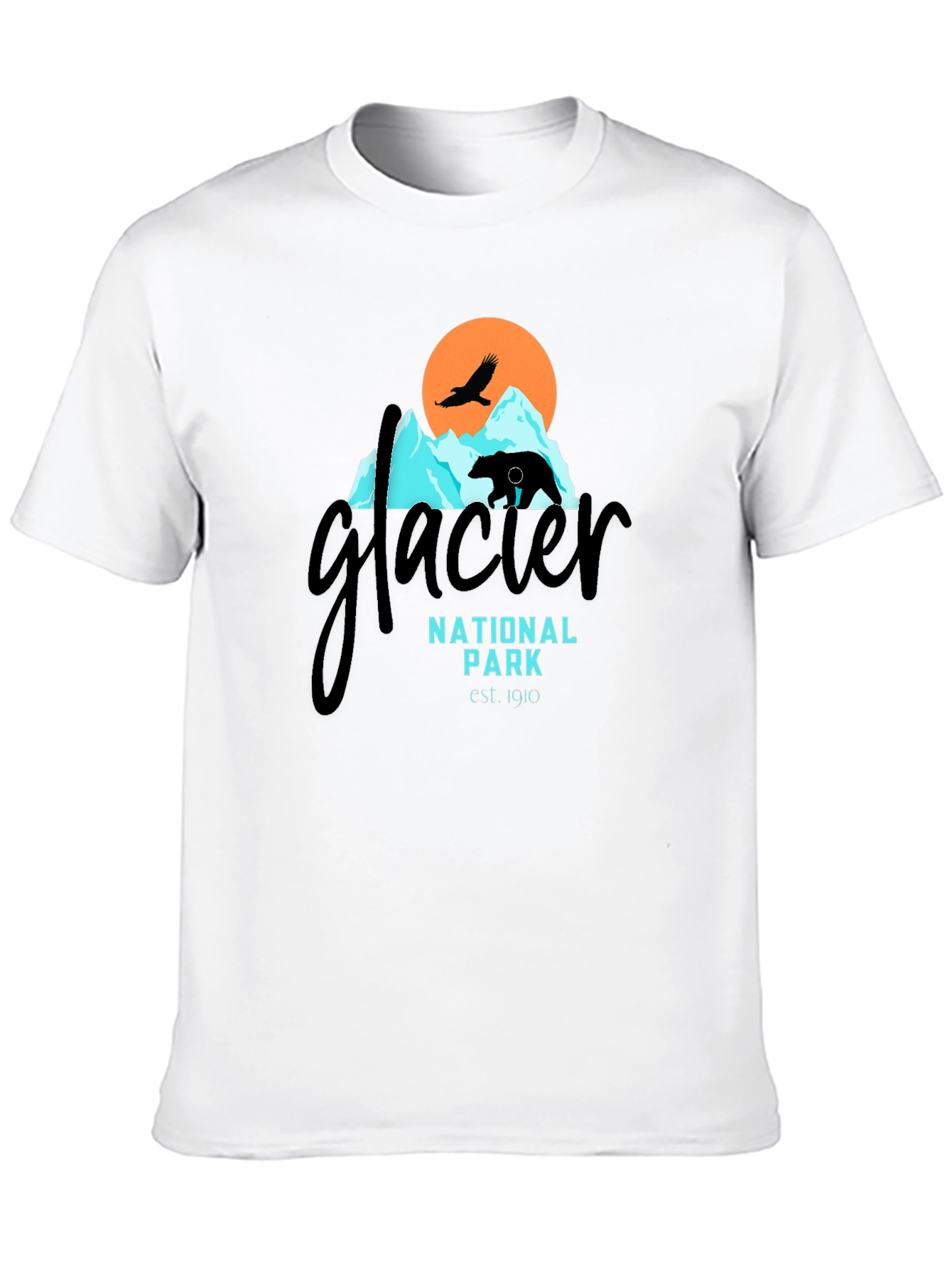 Black Glacier National Park Black T-Shirt view 10