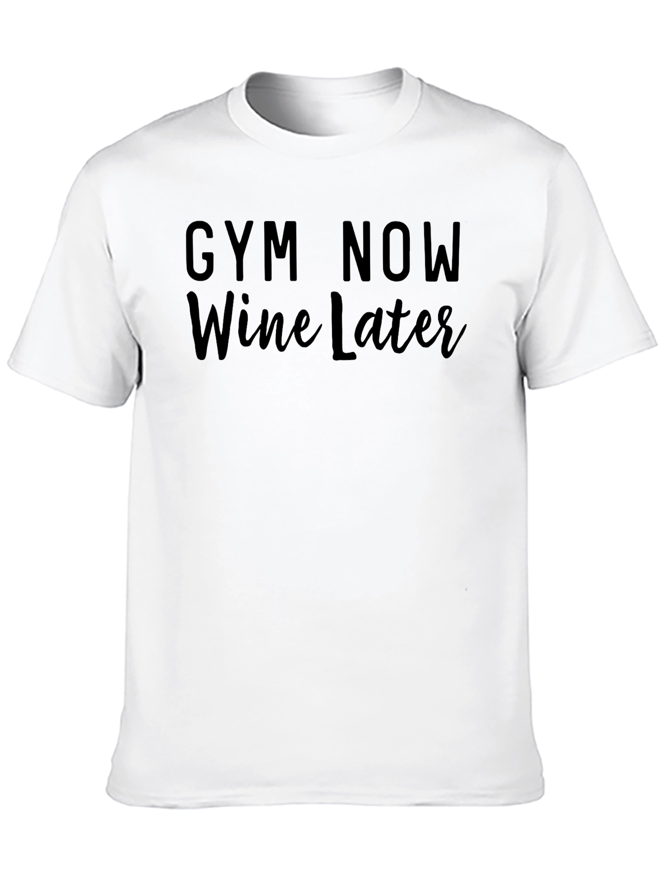Black Gym Now Wine Later Graphic Tee view 10