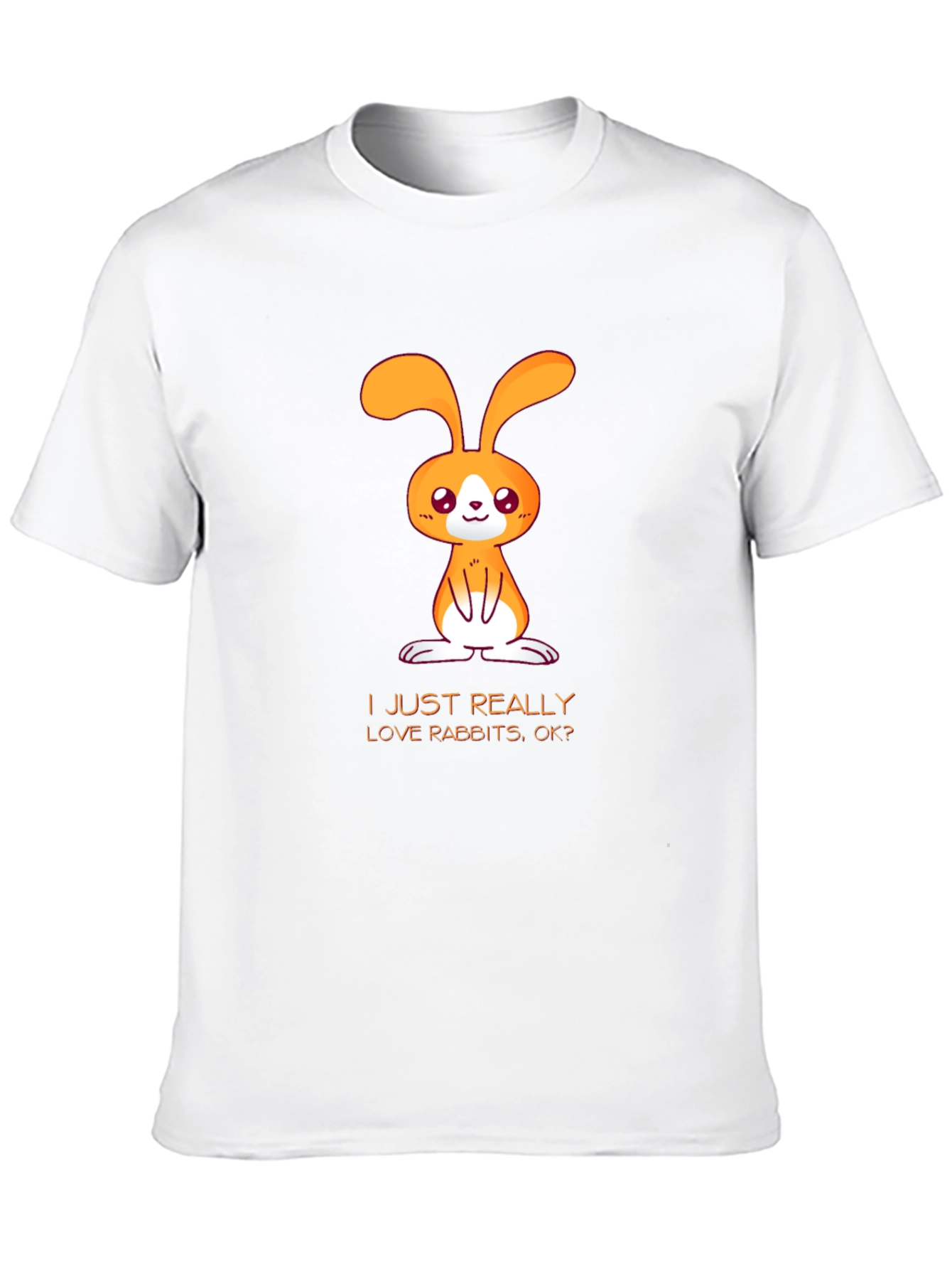 Cute Rabbit Graphic T-Shirt - "I Love Rabbits, OK?" - 10
