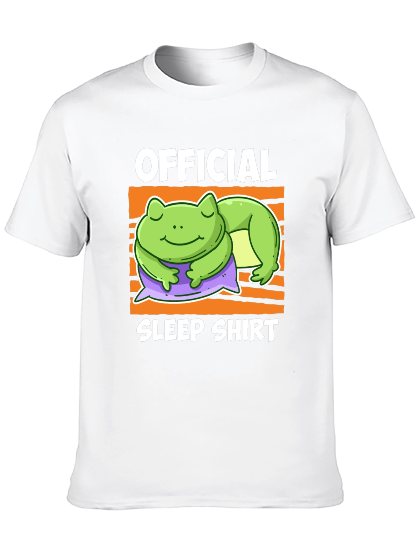 Black Official Sleep Shirt - Lazy Frog Graphic Tee view 10
