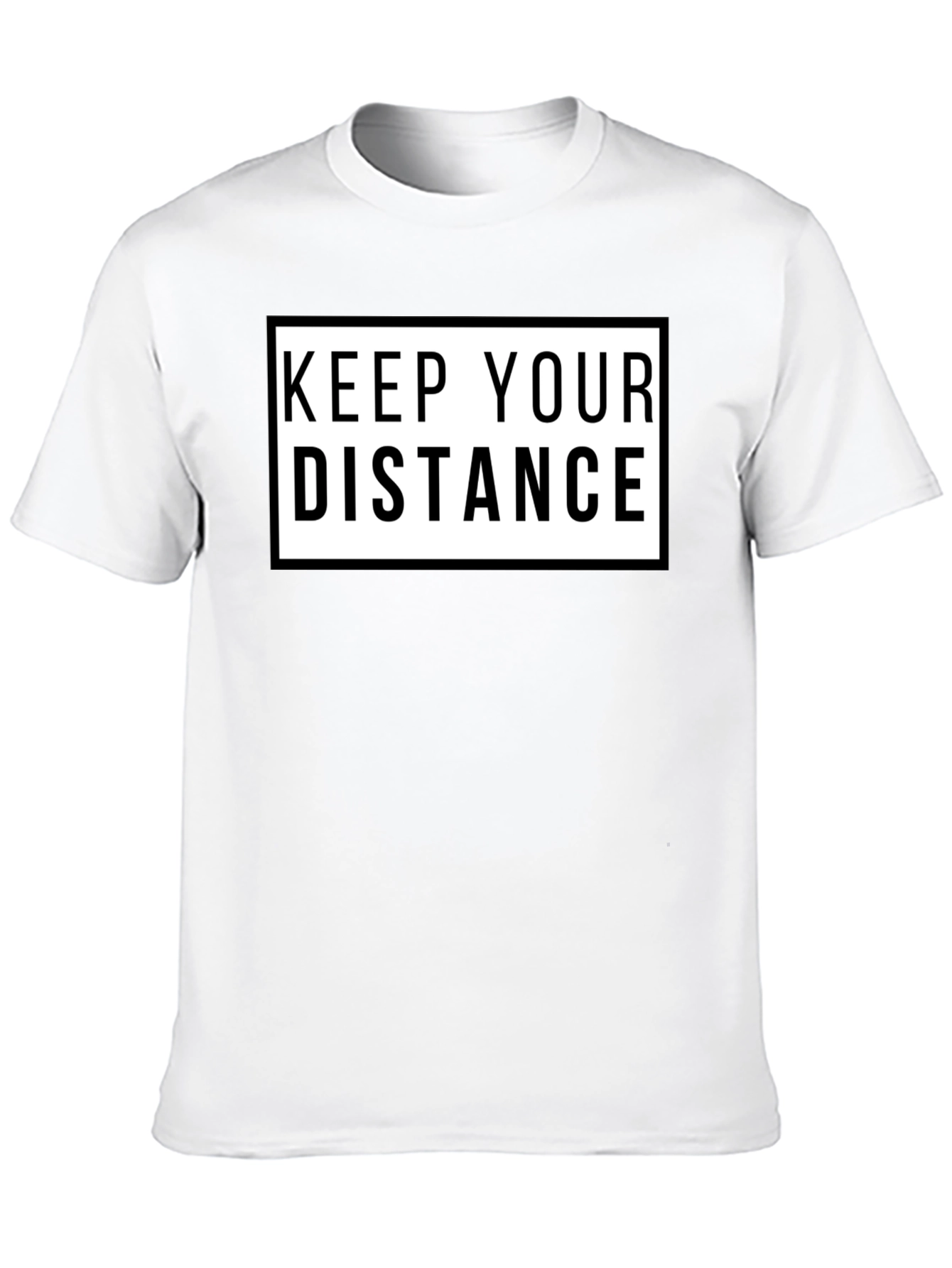 Black Keep Your Distance Graphic Tee - Black view 10